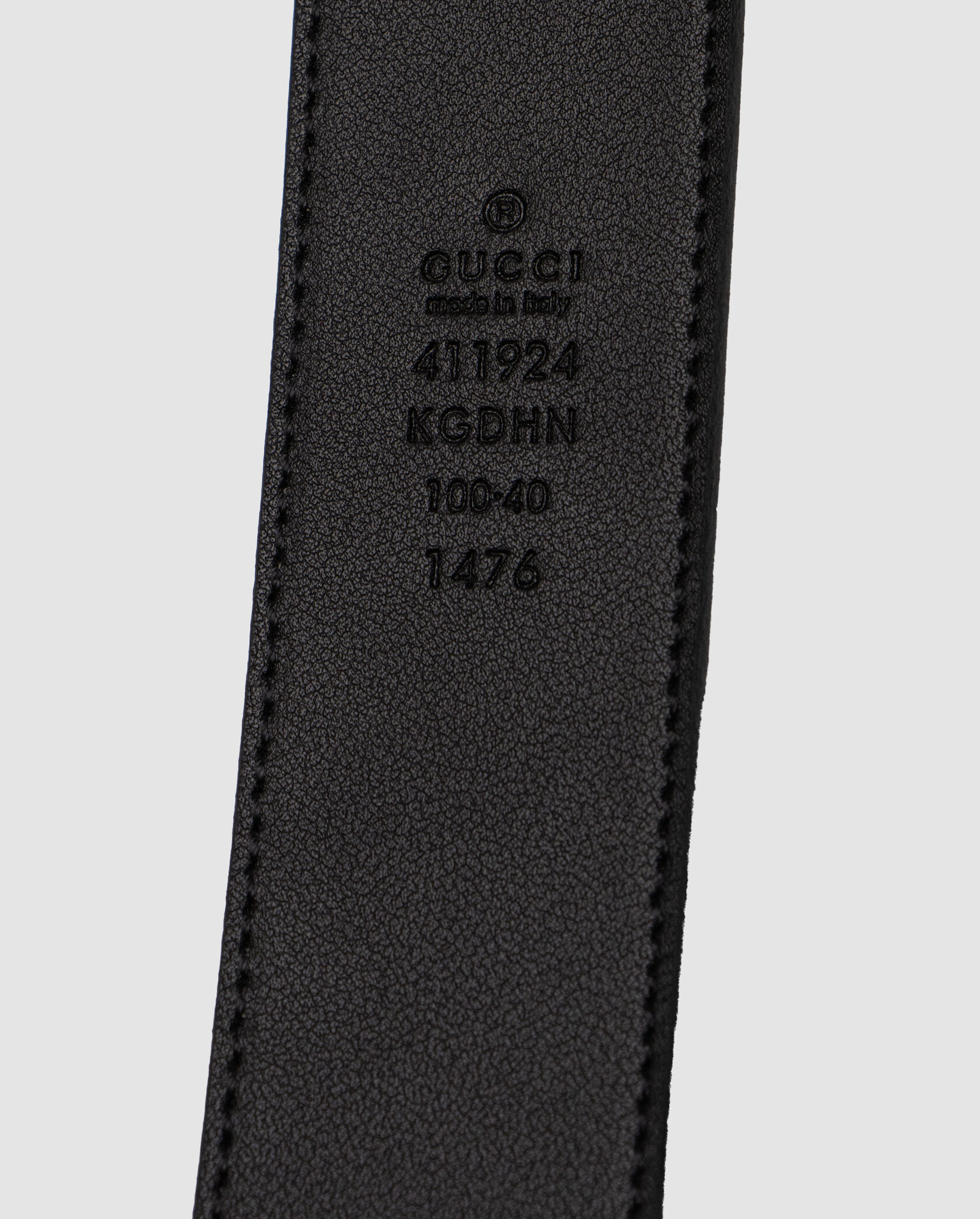 Gucci Belt with Interlocking G Buckle Grey Canvas/Gold - 14