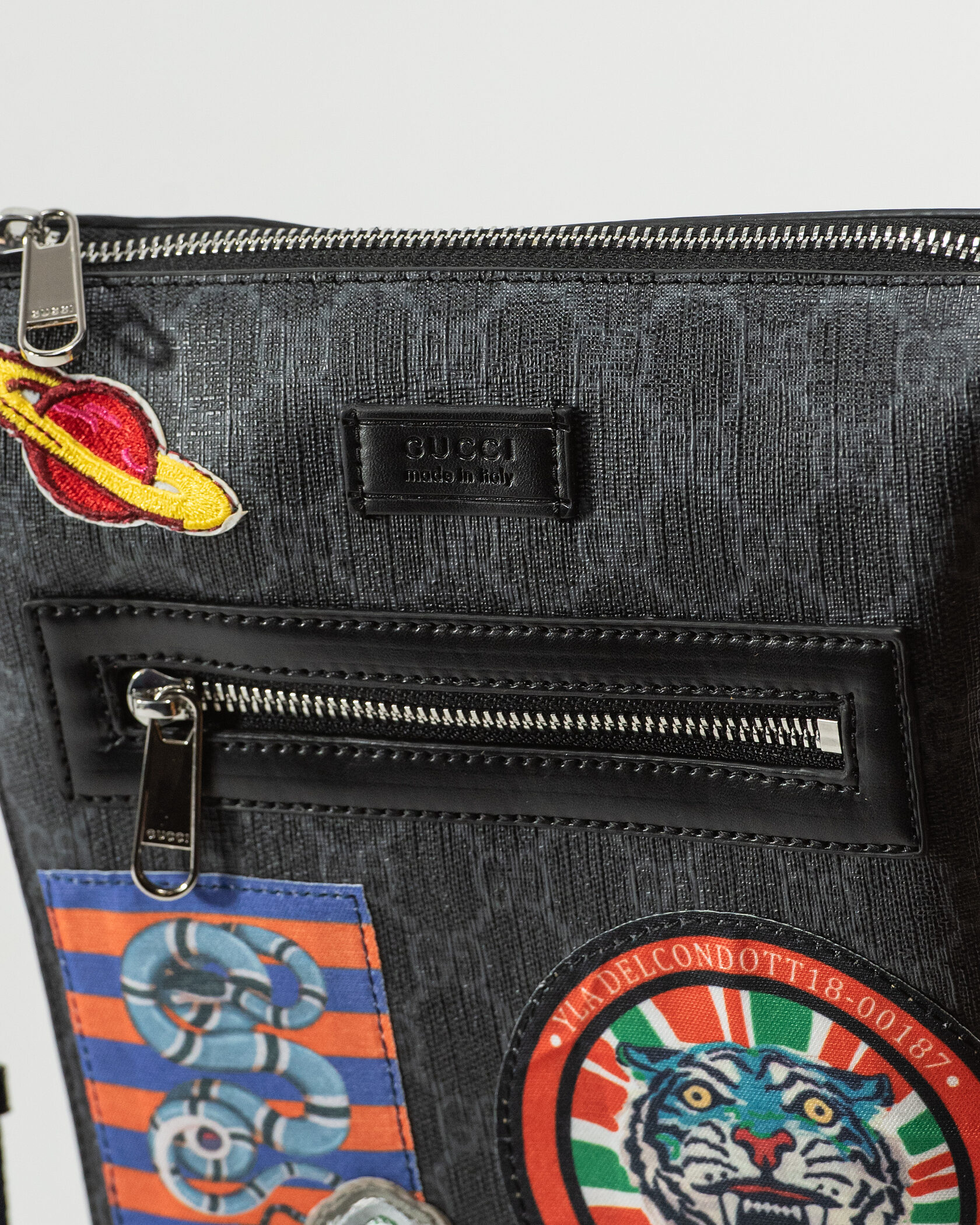 Gucci Courrier Small Messenger Bag in Black GG Supreme Canvas - 5