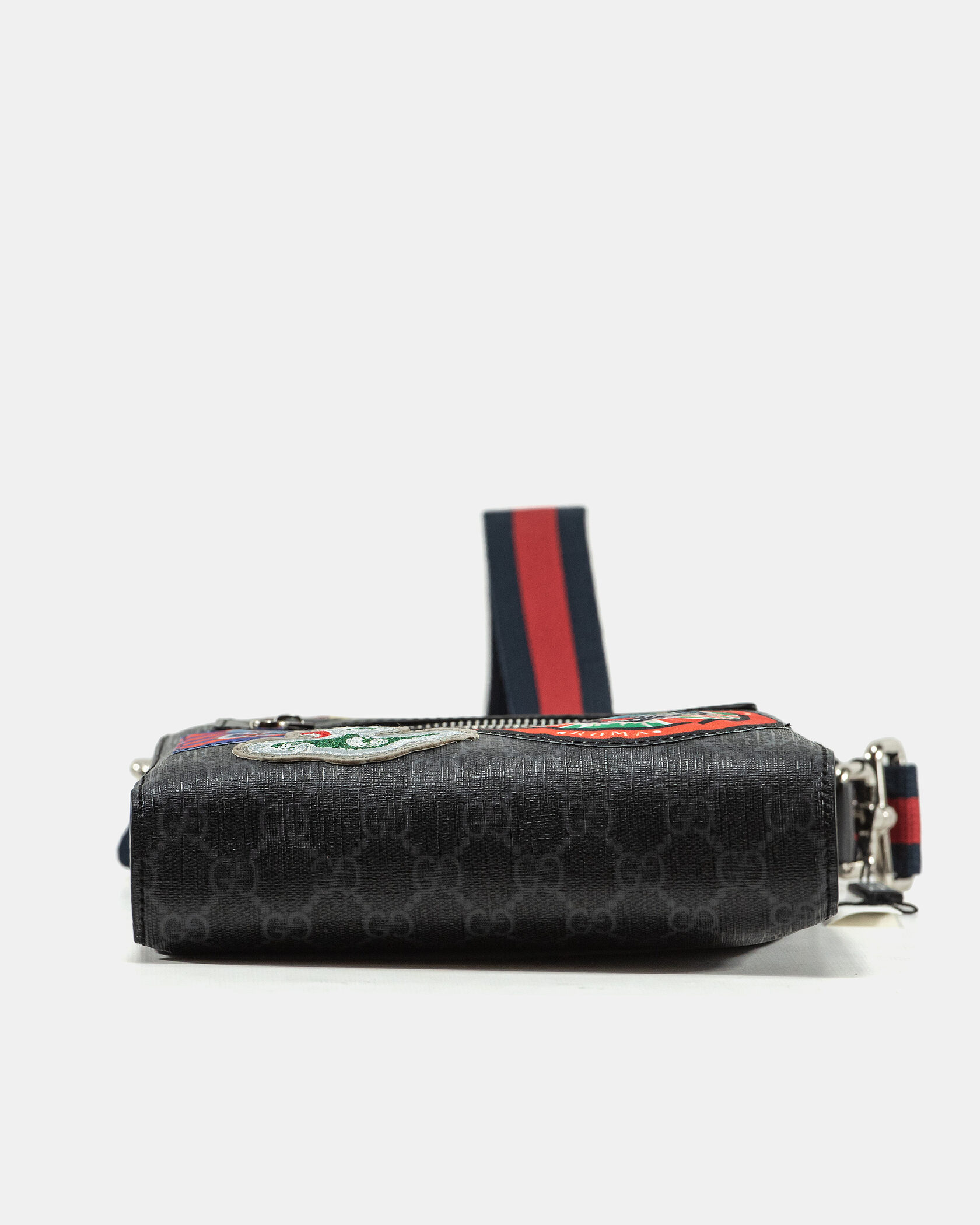 Gucci Courrier Small Messenger Bag in Black GG Supreme Canvas - 8