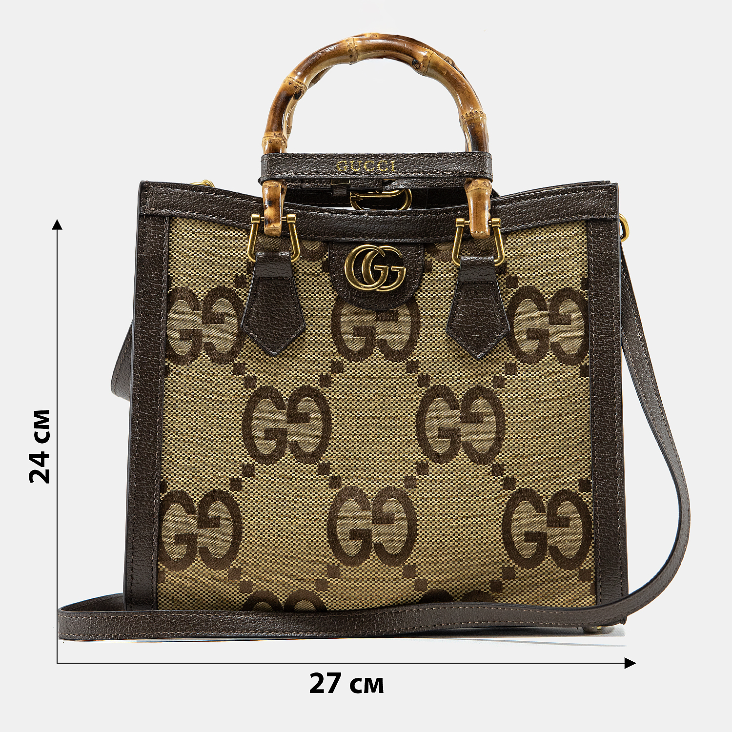 Gucci Diana Jumbo GG Medium Tote Bag Beige Gold - 3