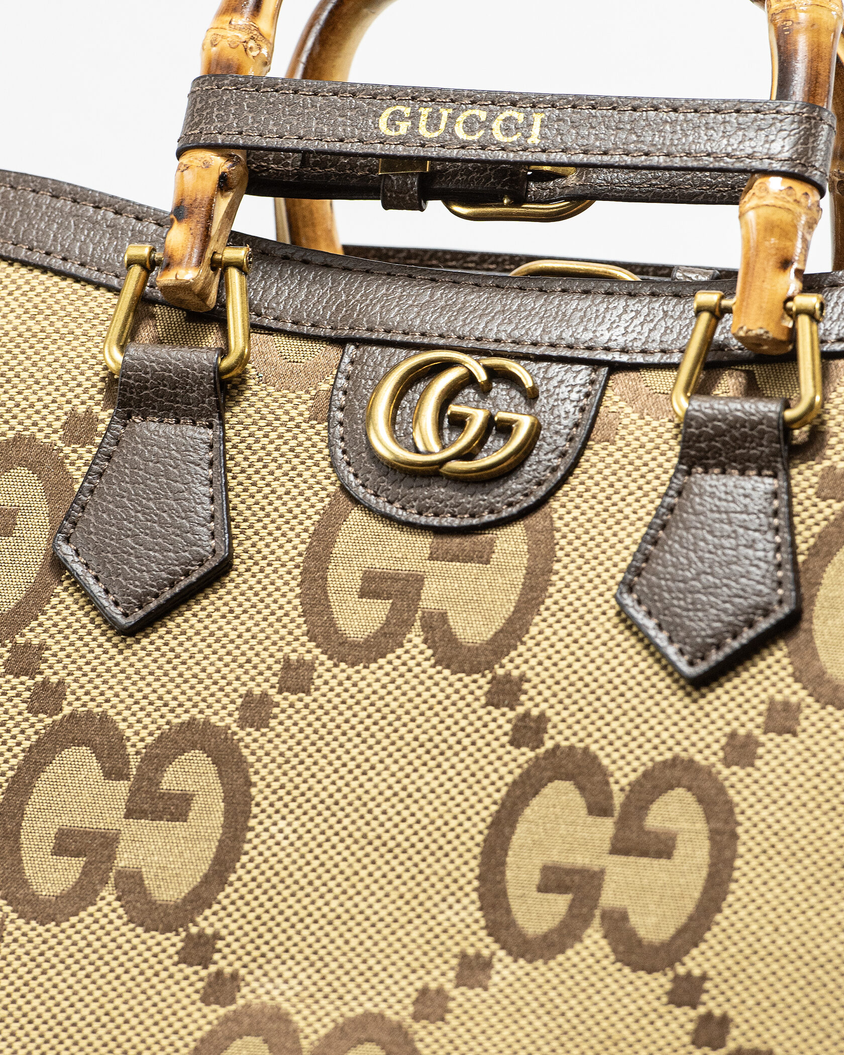 Gucci Diana Jumbo GG Medium Tote Bag Beige Gold - 6