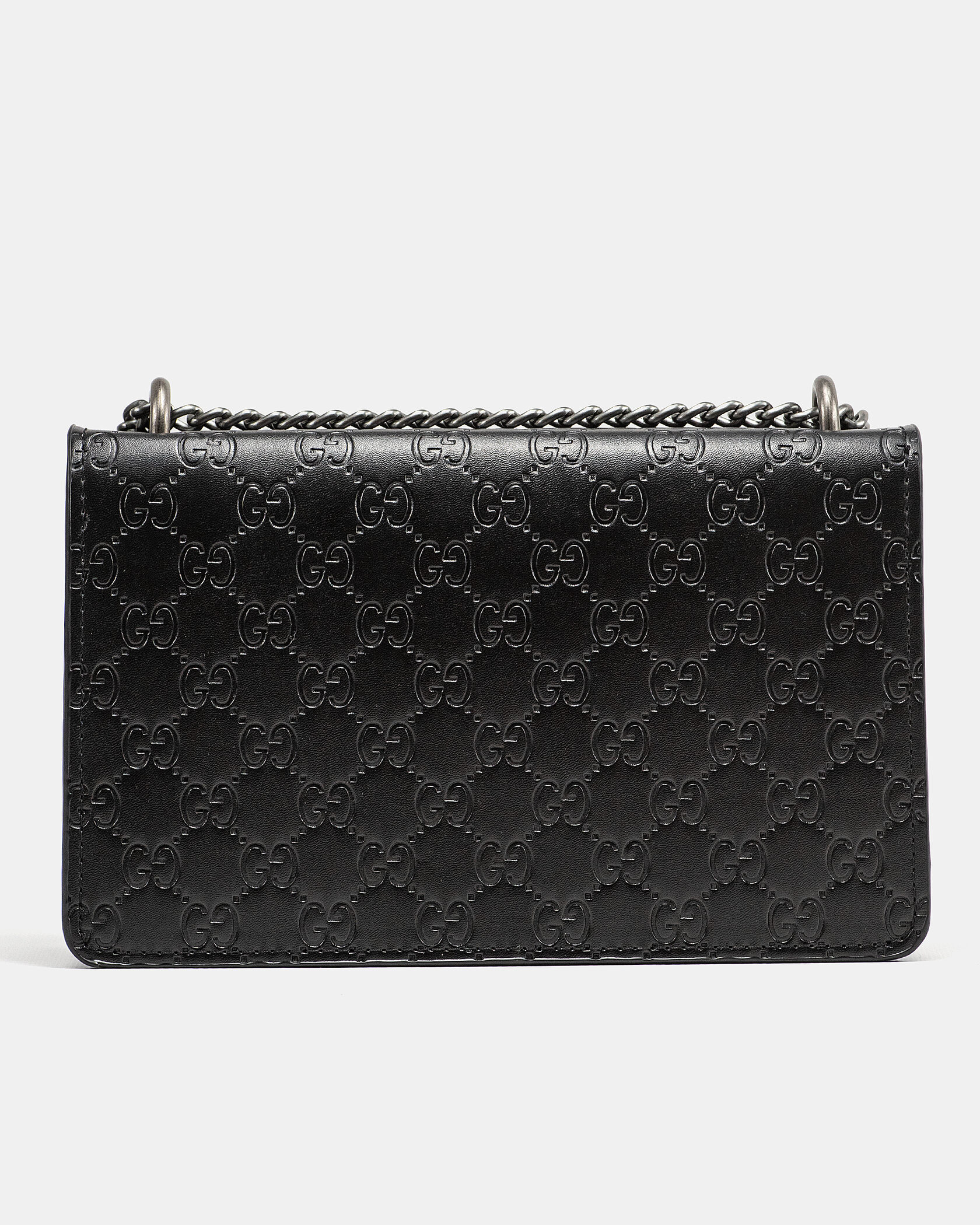 Gucci Dionysus Small Shoulder Bag in Black Embossed Leather - 5