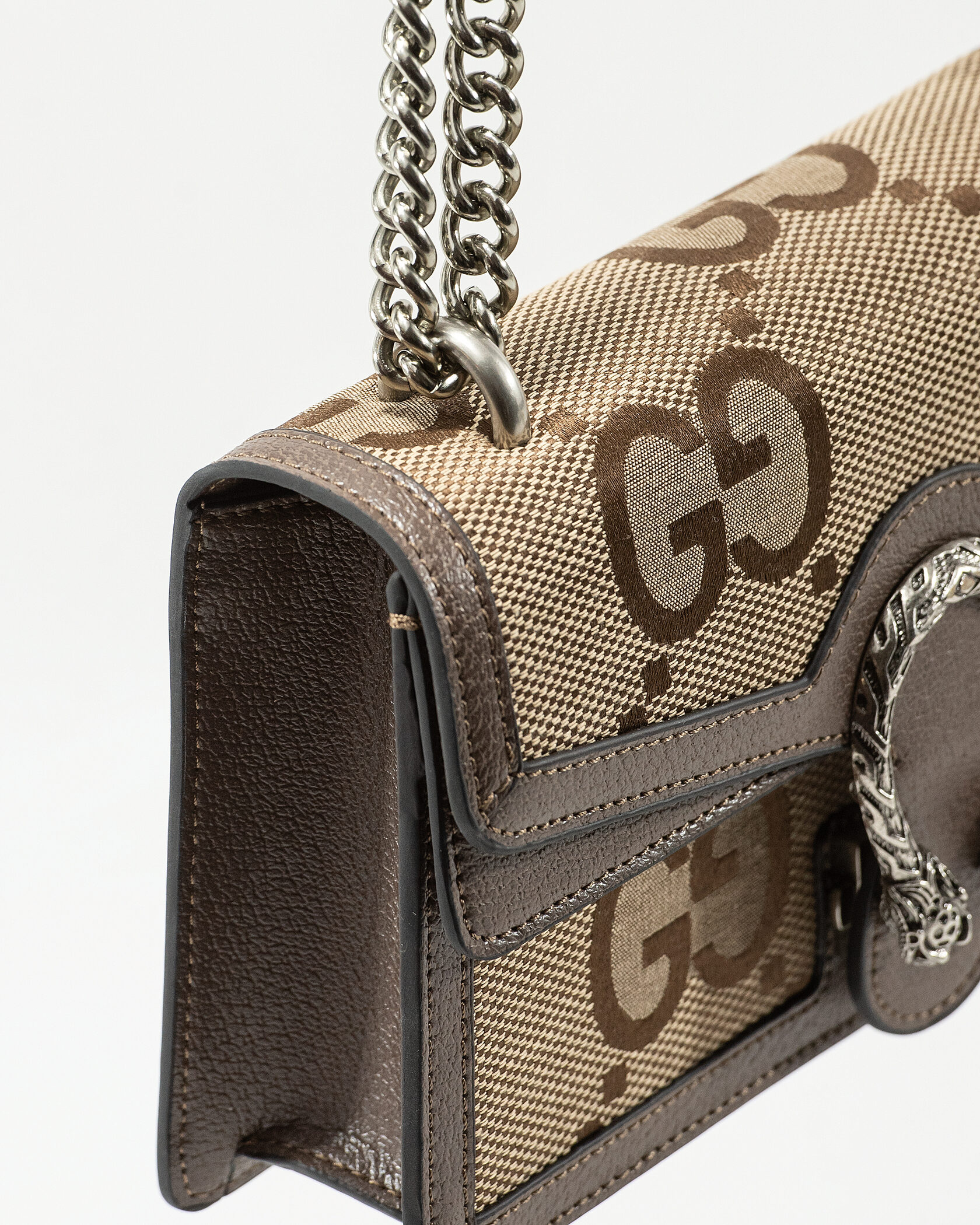 Gucci Dionysus Small Shoulder Bag in GG Supreme Canvas Beige/Brown - 9