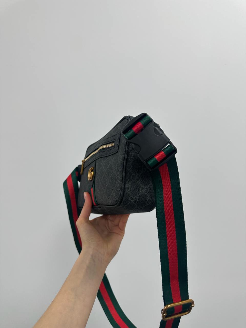 Gucci GG Belt Bag With Zip Pocket Grey - 7