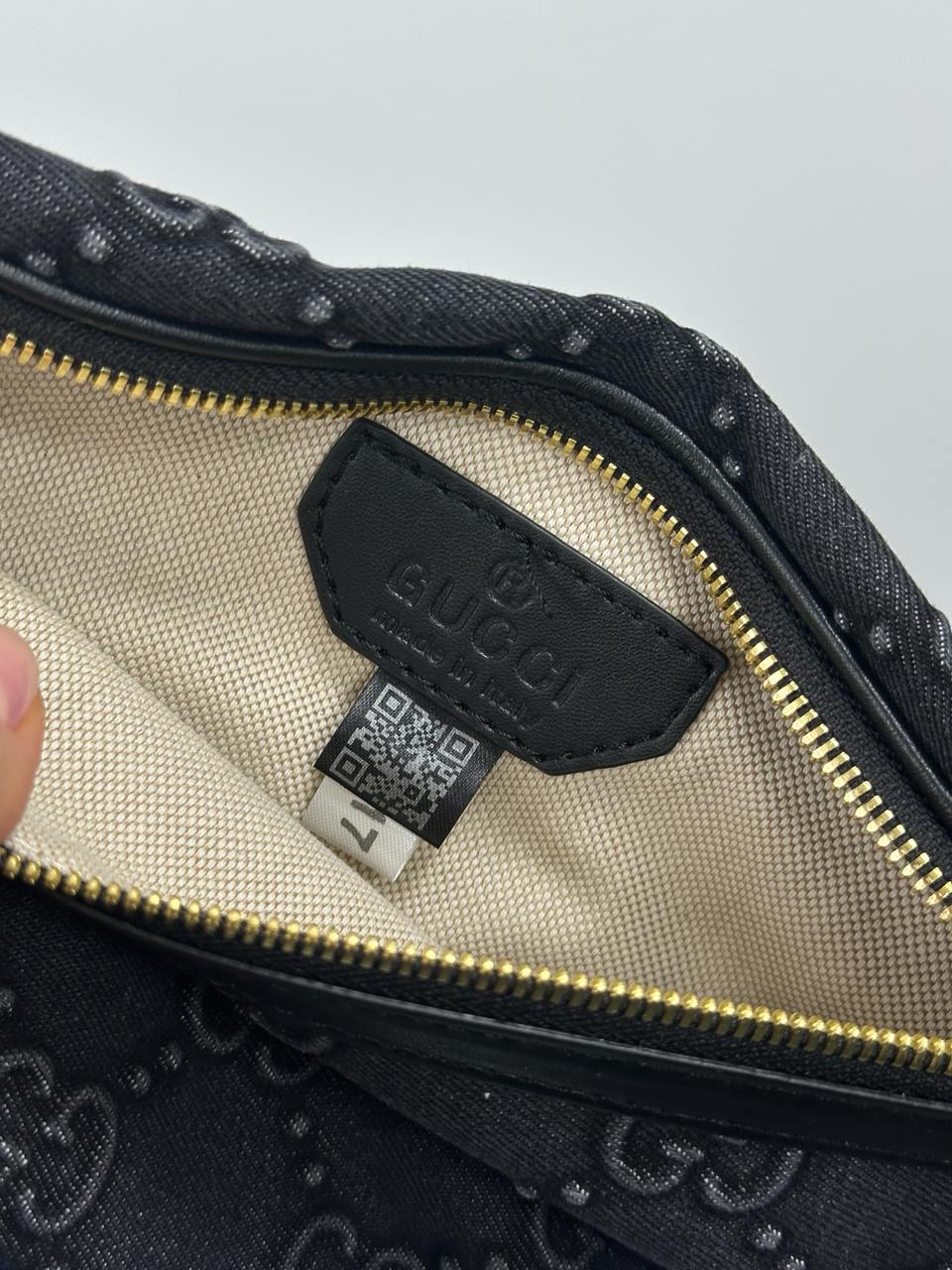 Gucci GG Denim Belt Bag Black - 12