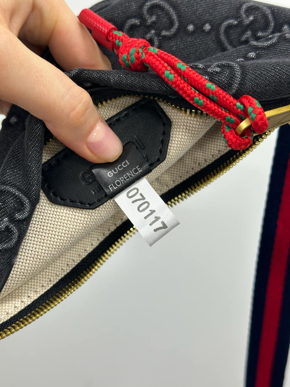 Gucci GG Denim Belt Bag Black - 13