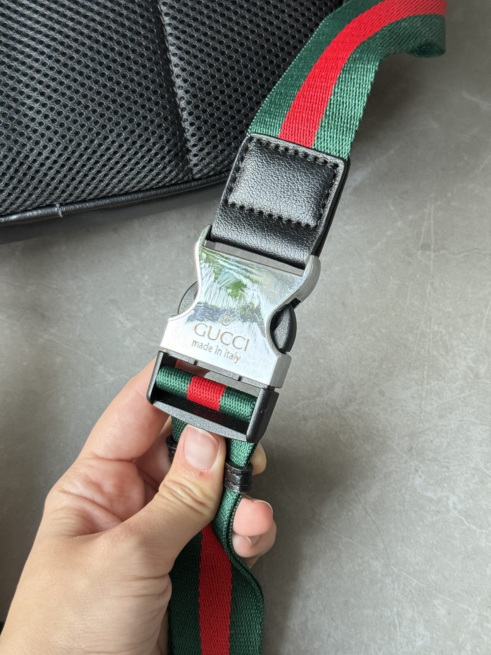 Gucci GG Leather Belt Bag Black - 12