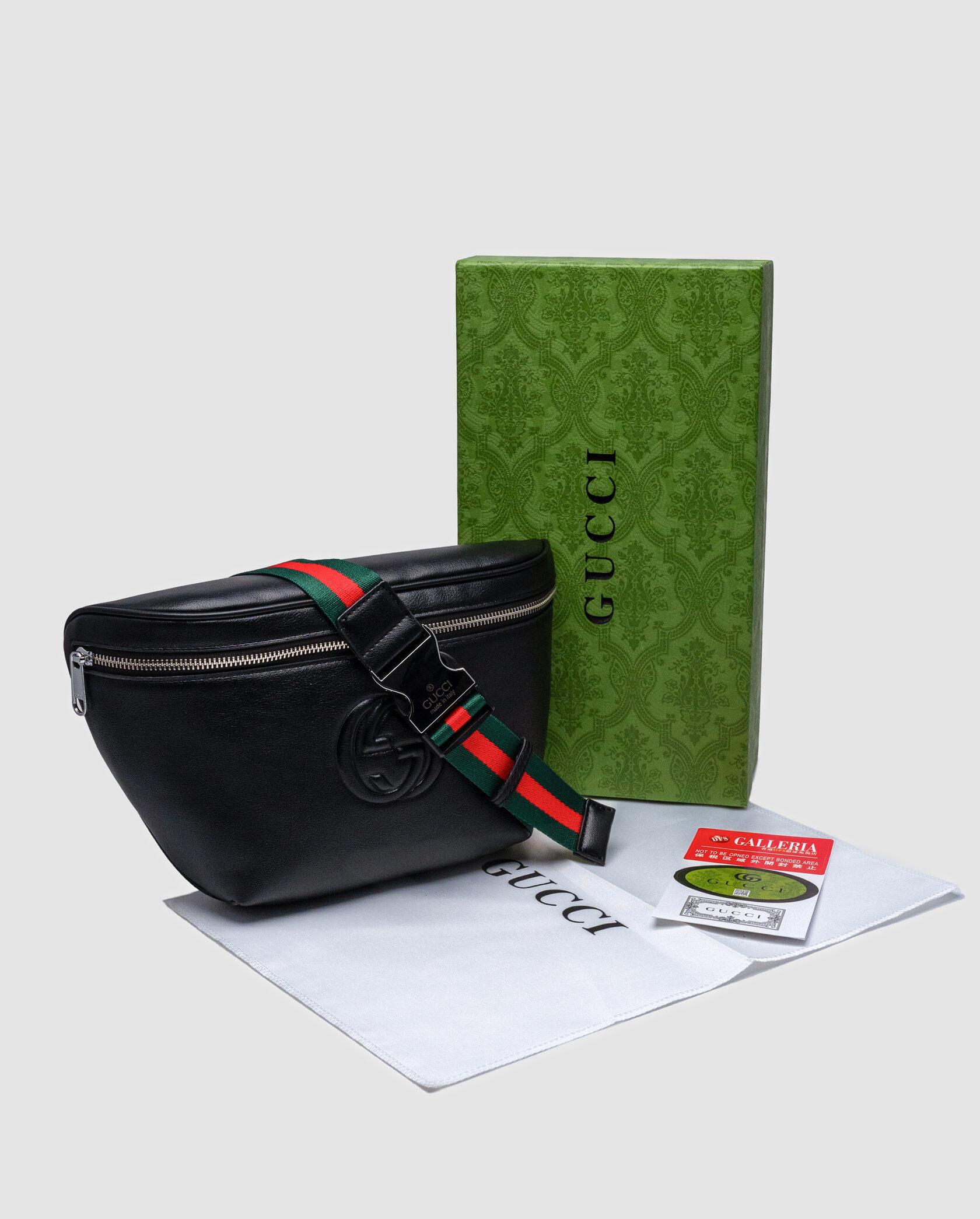 Gucci GG Leather Belt Bag Black - 2