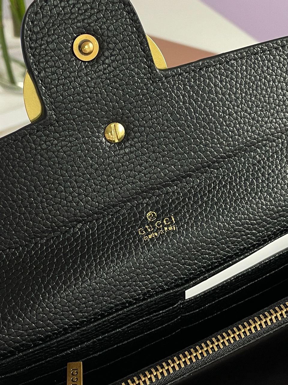 Gucci GG Marmont Button Wallet Black/Gold - 13