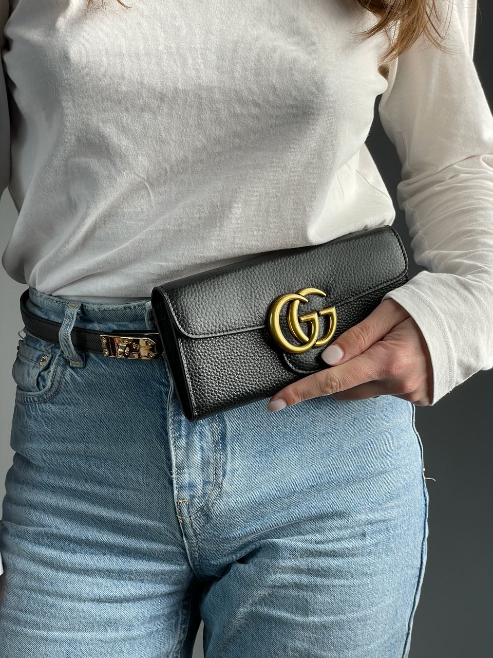Gucci GG Marmont Button Wallet Black/Gold - 5