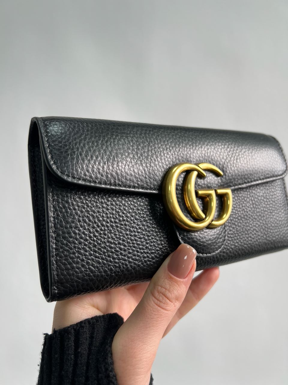 Gucci GG Marmont Button Wallet Black/Gold - 8