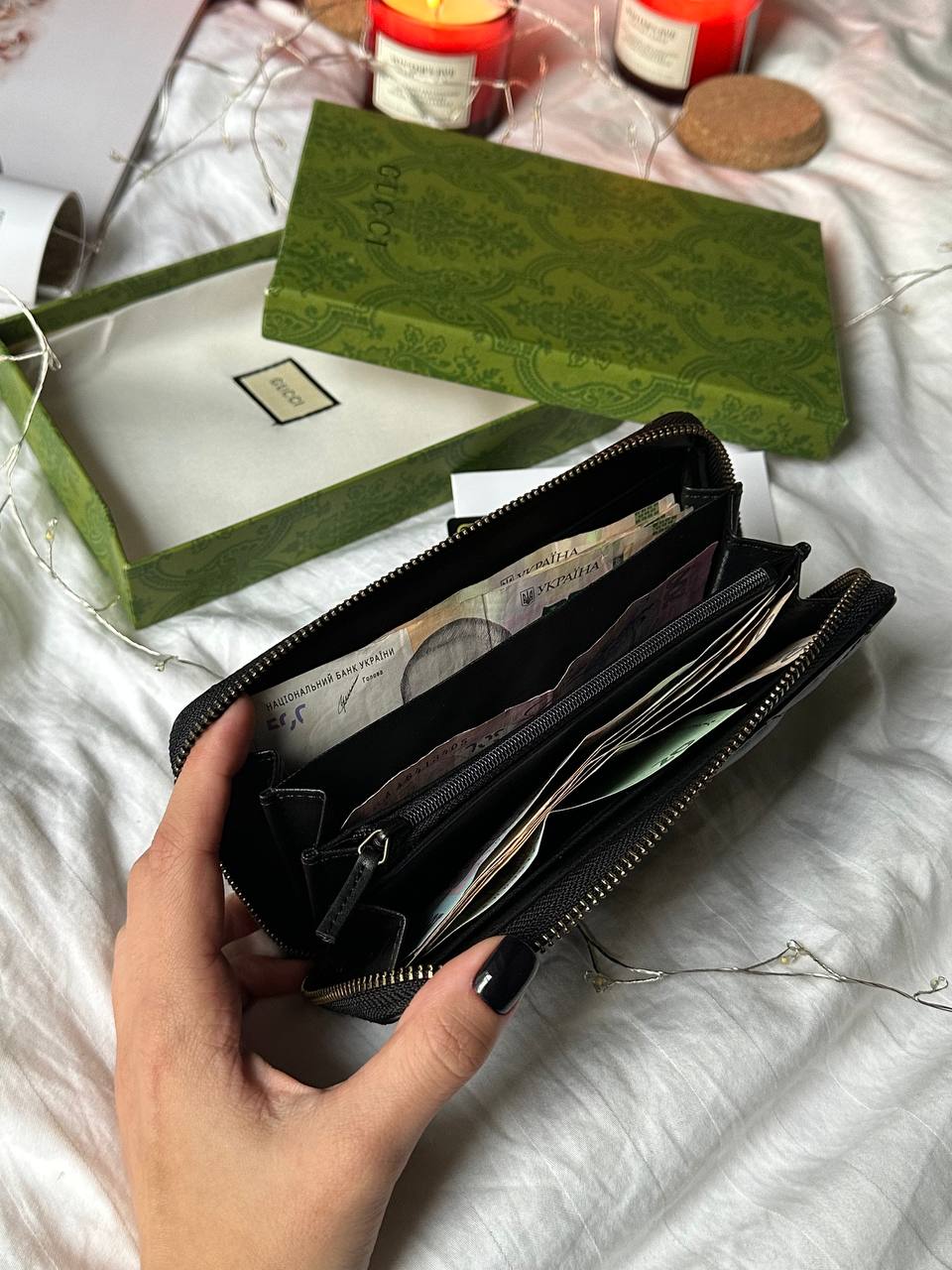 Gucci GG Marmont Zip-Around Long Wallet Black Matelasse - 10