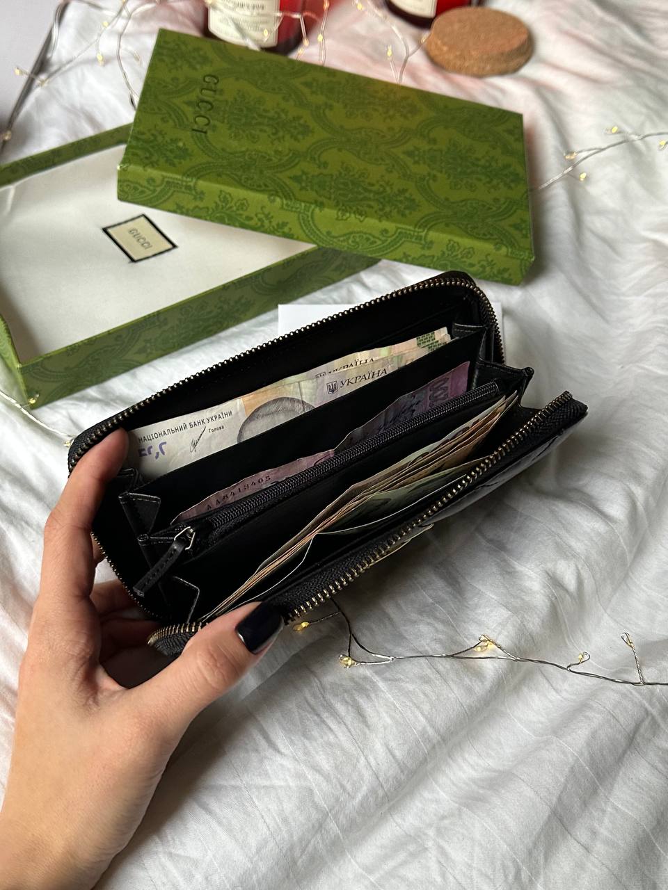 Gucci GG Marmont Zip-Around Long Wallet Black Matelasse - 9