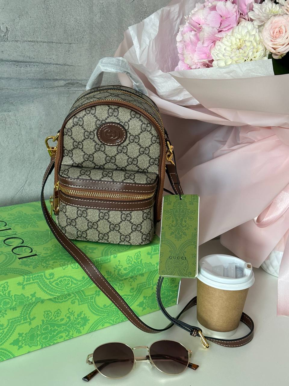 Gucci GG Supreme Interlocking G Multifunction Bag Shoulder Bag K-241017-04 - 2
