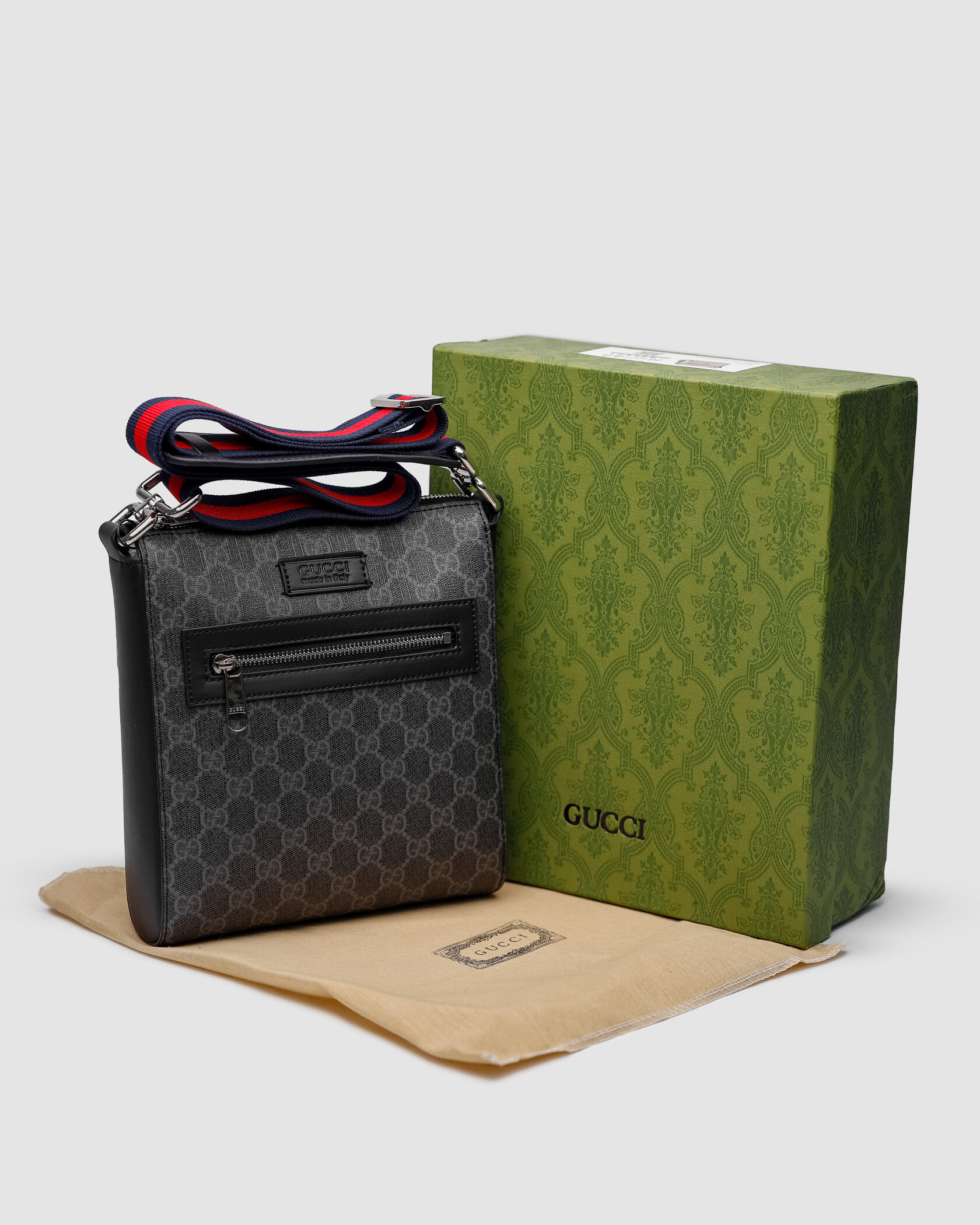 Gucci GG Supreme Shoulder Bag Grey - 2