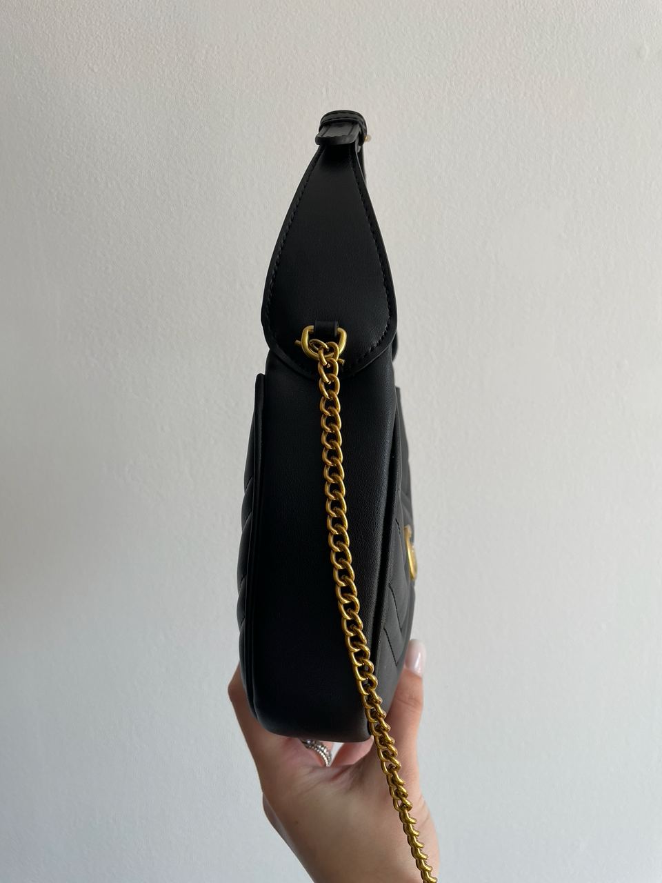 Gucci Half Moon Marmont Leather Shoulder Bag - 17