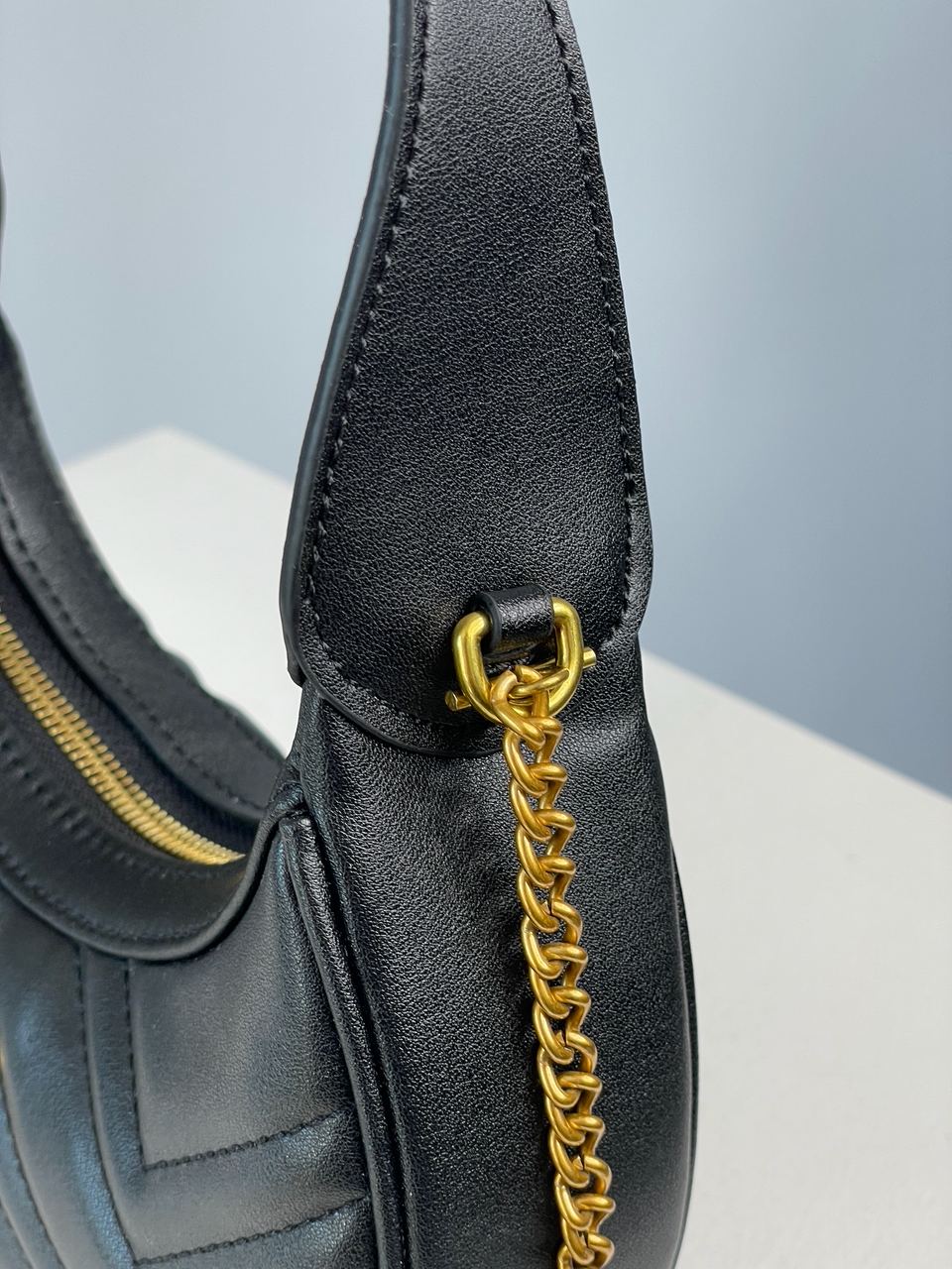 Gucci Half Moon Marmont Leather Shoulder Bag - 18