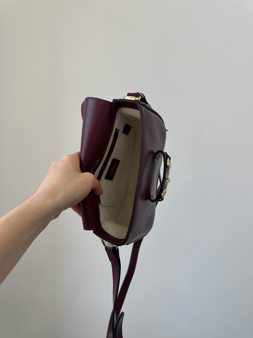 Gucci Horsebit 1955 Mini Bag Burgundy Soft - 11