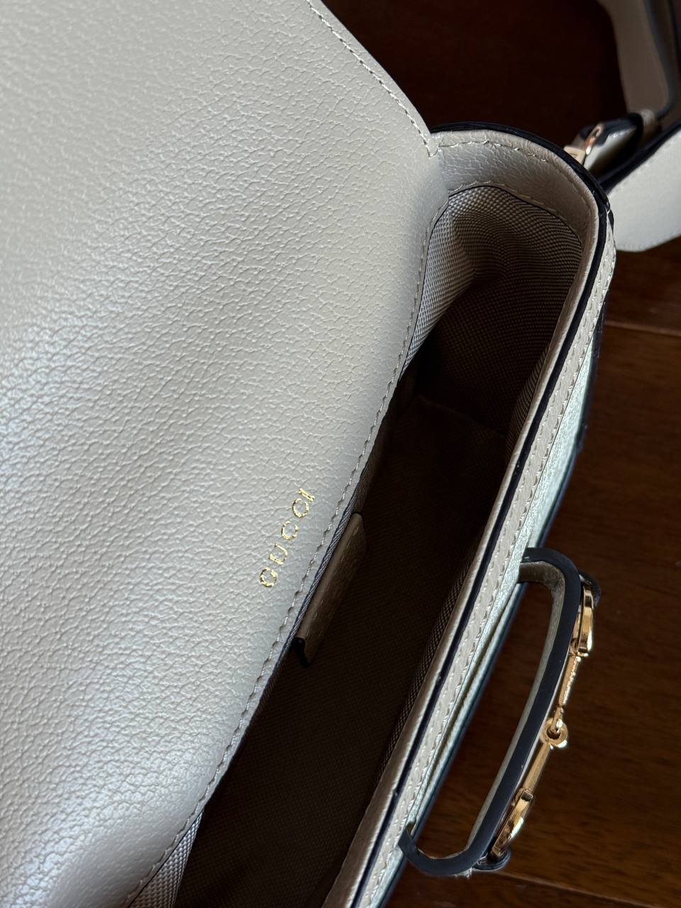 Gucci Horsebit 1955 Mini Bag Light Grey Soft - 11