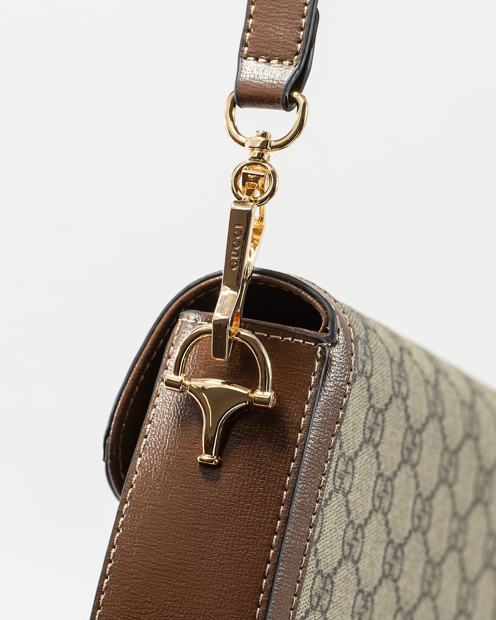 Gucci Horsebit 1955 Shoulder Bag Grey/Brown - 10