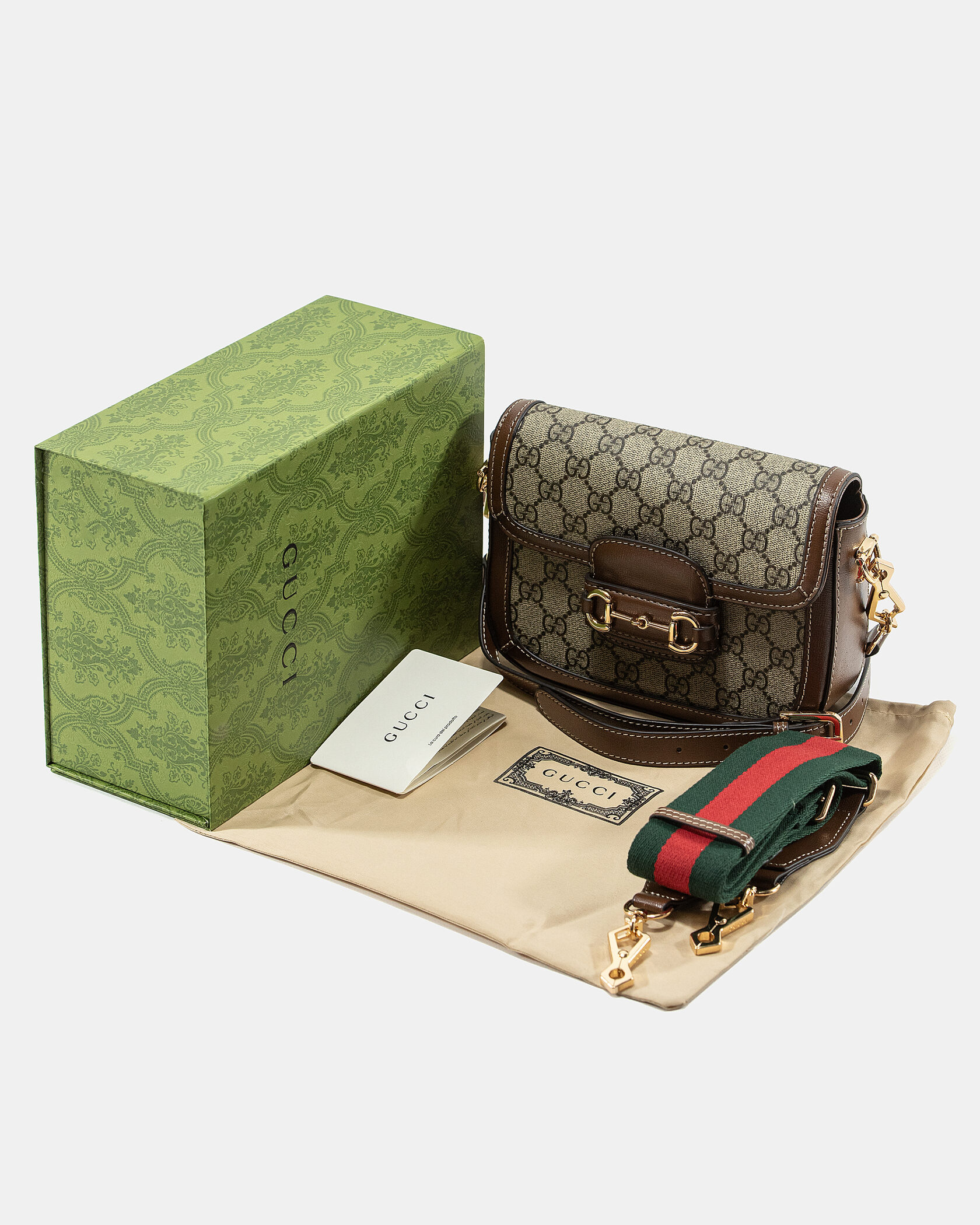 Gucci Horsebit 1955 Shoulder Bag Grey/Brown - 2