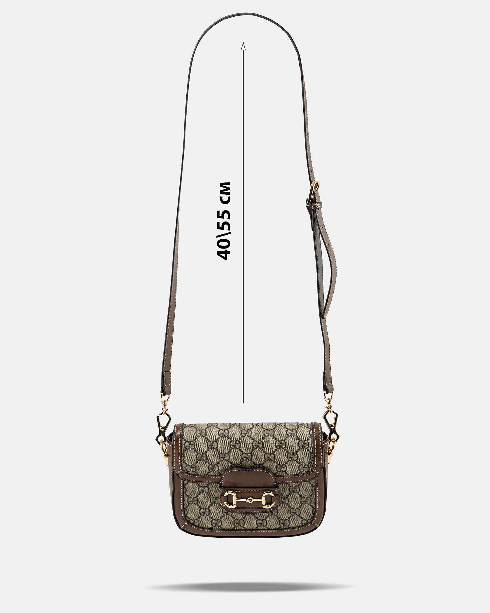 Gucci Horsebit 1955 Shoulder Bag Grey/Brown - 4