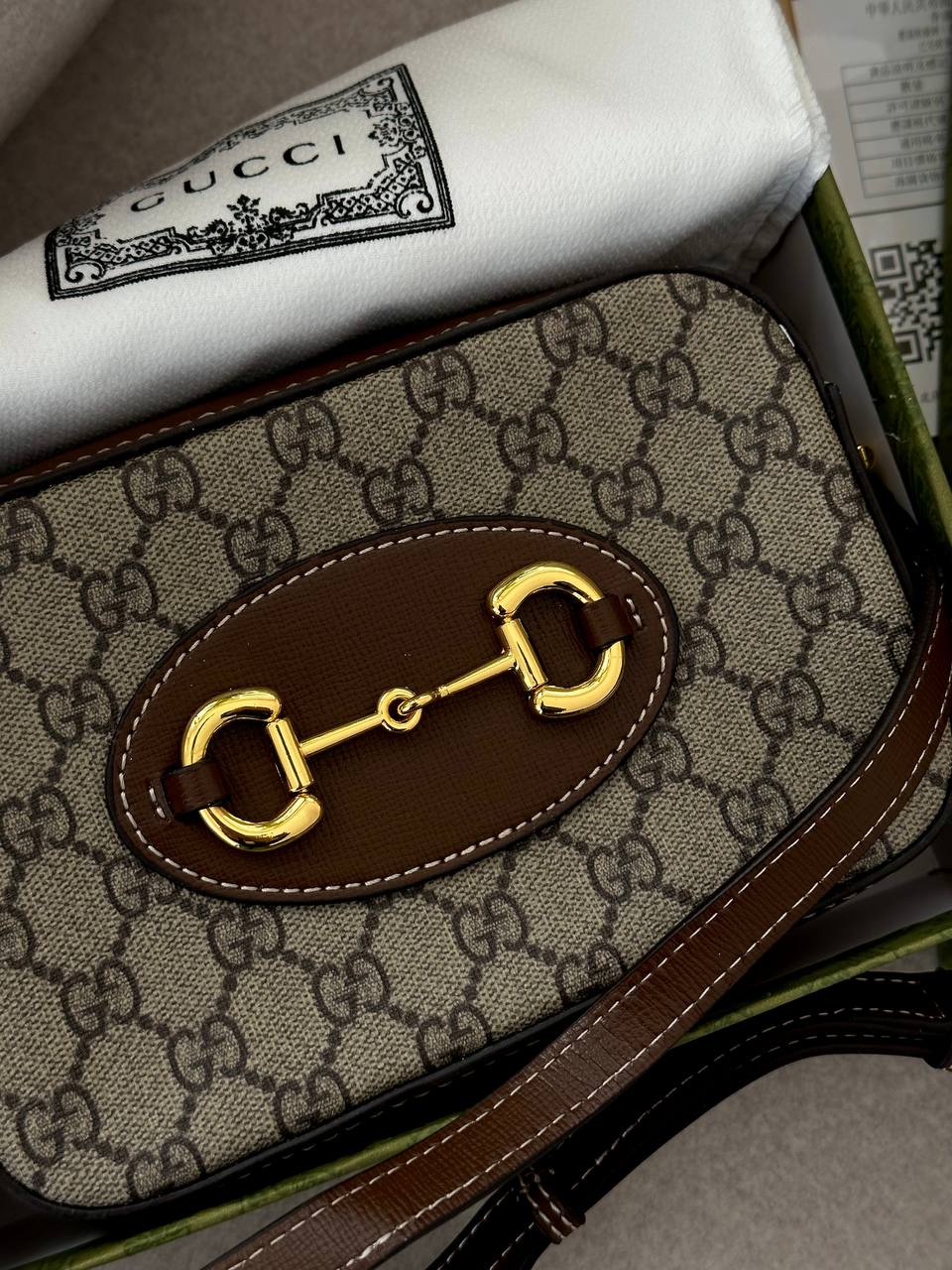 Gucci Horsebit 1955 Small Shoulder Bag Brown - 5