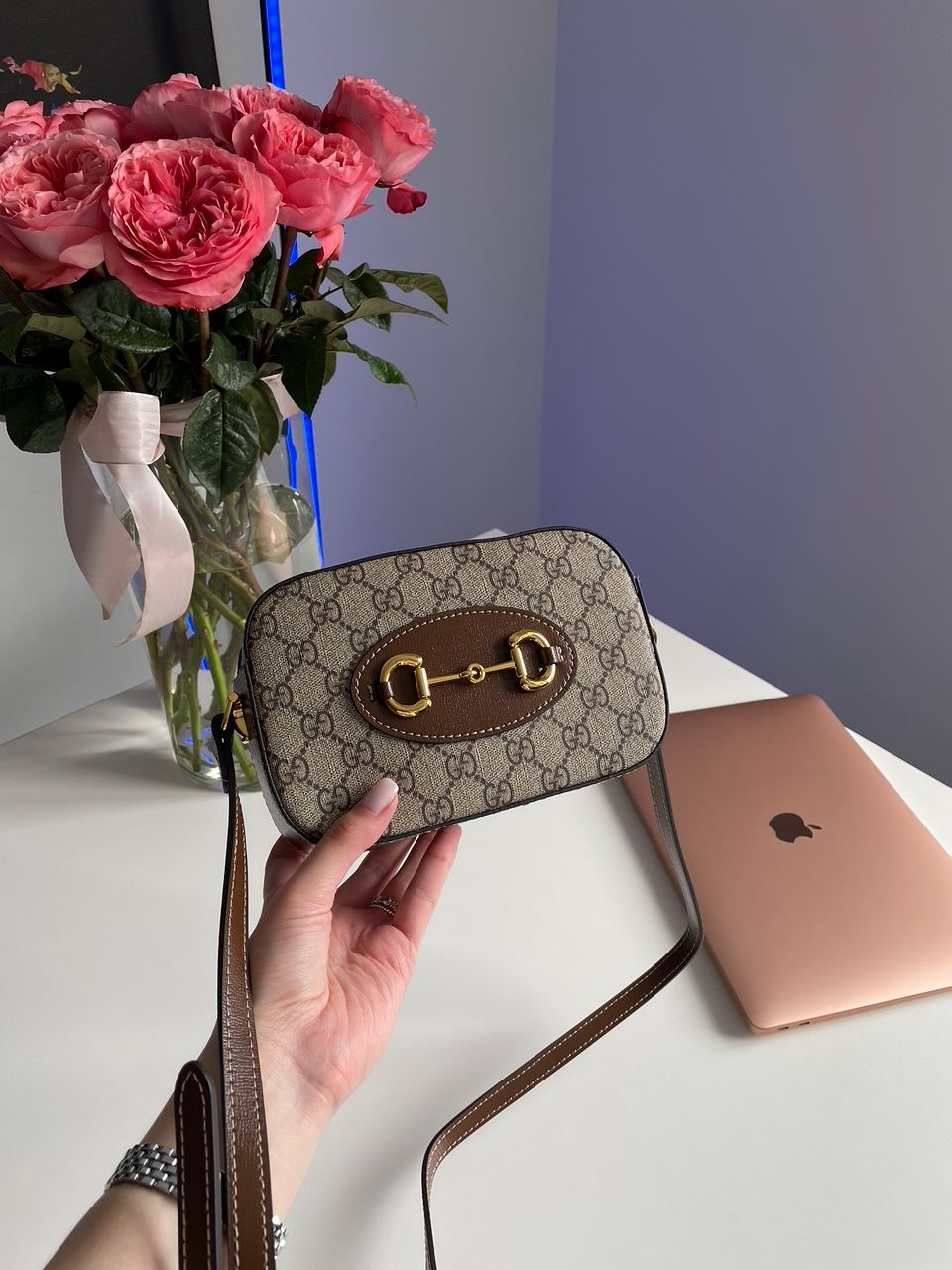 Gucci Horsebit 1955 Small Shoulder Bag Brown - 8