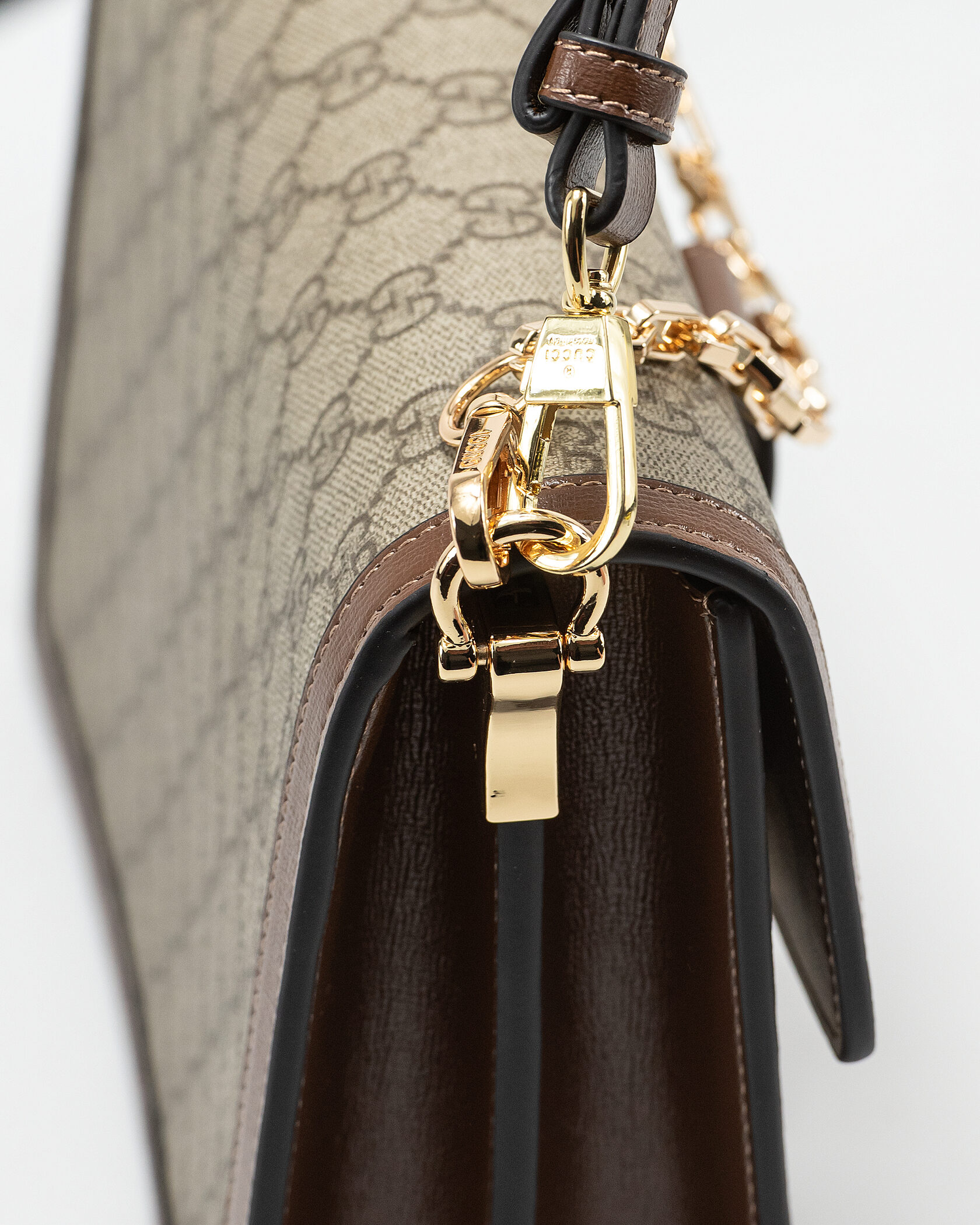 Gucci Interlocking GG Small Shoulder Bag in GG Supreme Canvas Beige/Brown - 10