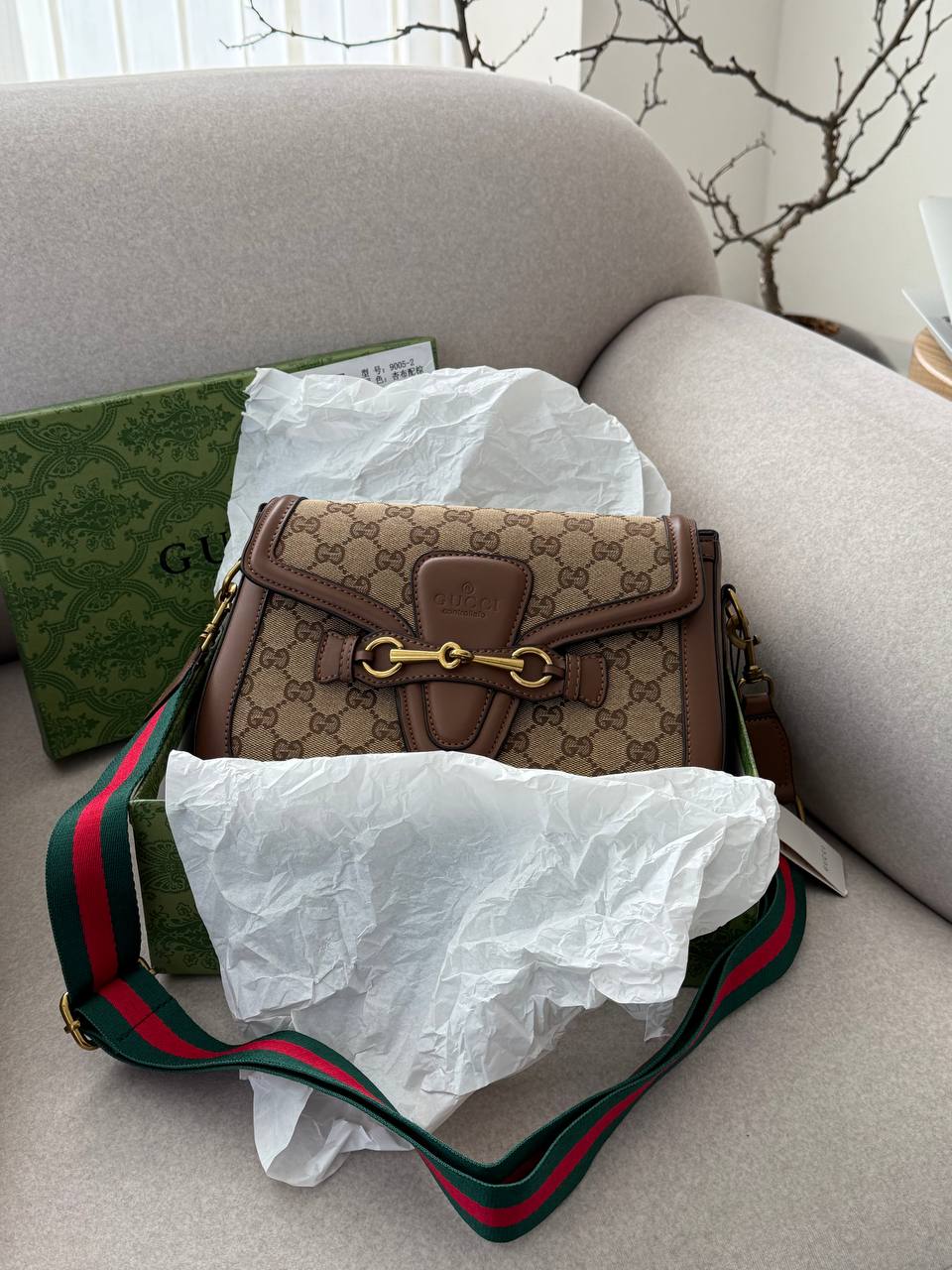 Gucci Lady Web GG Canvas Shoulder Bag - 2