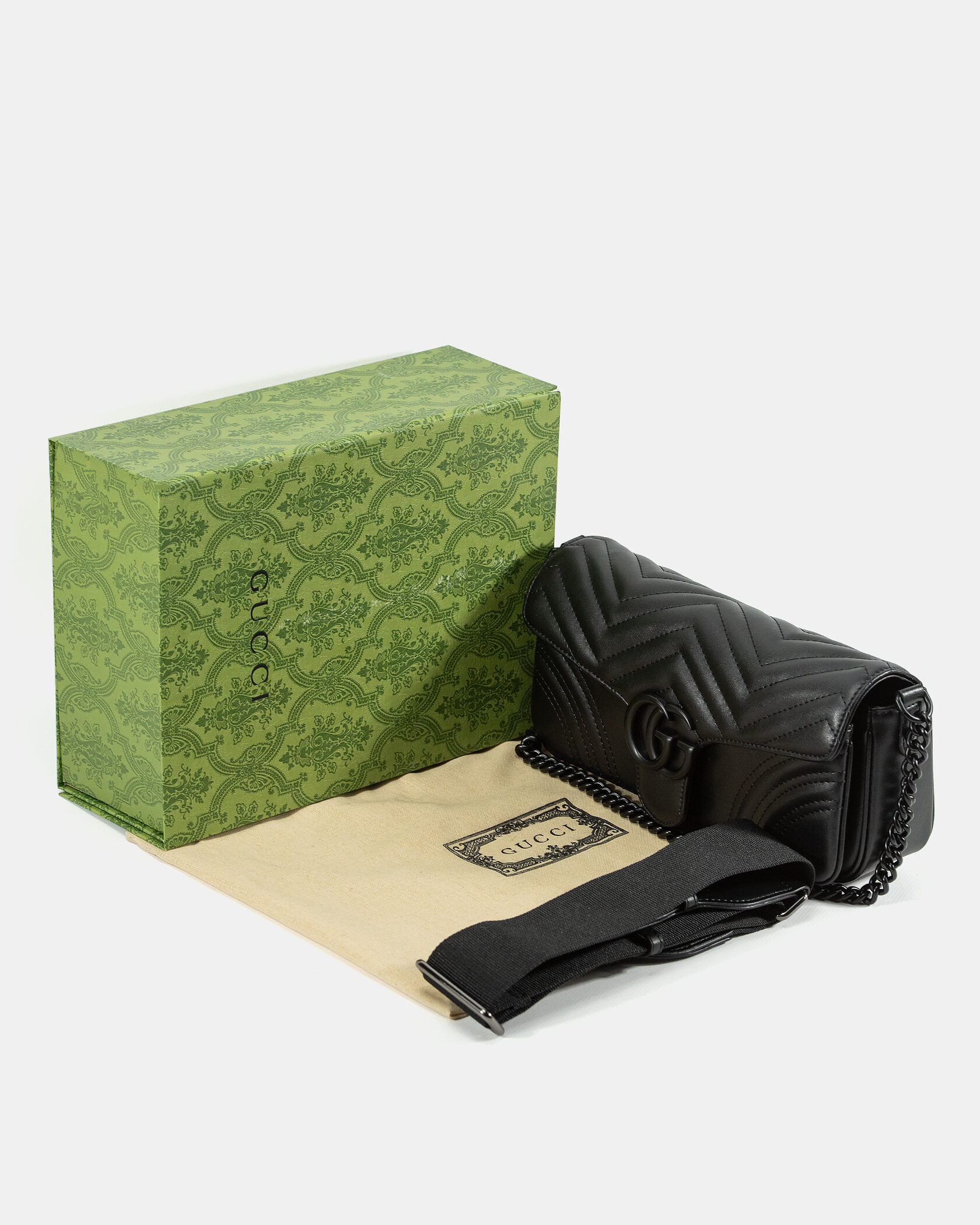 Gucci Marmont Medium Shoulder Bag Total Black - 2