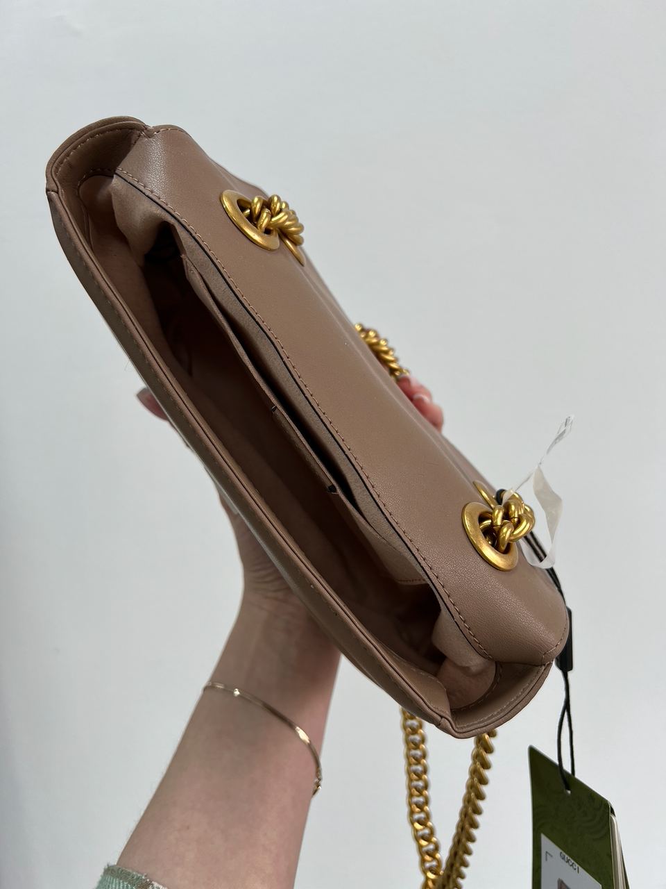 Gucci Marmont Mini Shoulder Bag Beige, Gold Hardware - 10