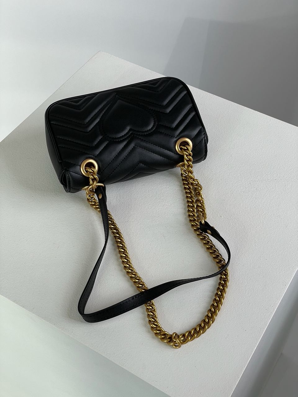 Gucci Marmont Mini Shoulder Bag, Gold Hardware - 10