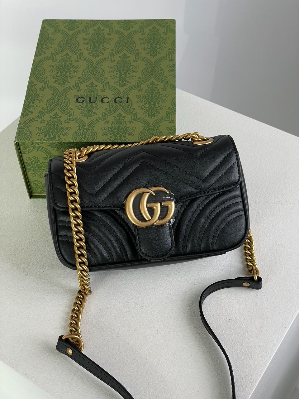 Gucci Marmont Mini Shoulder Bag, Gold Hardware - 2