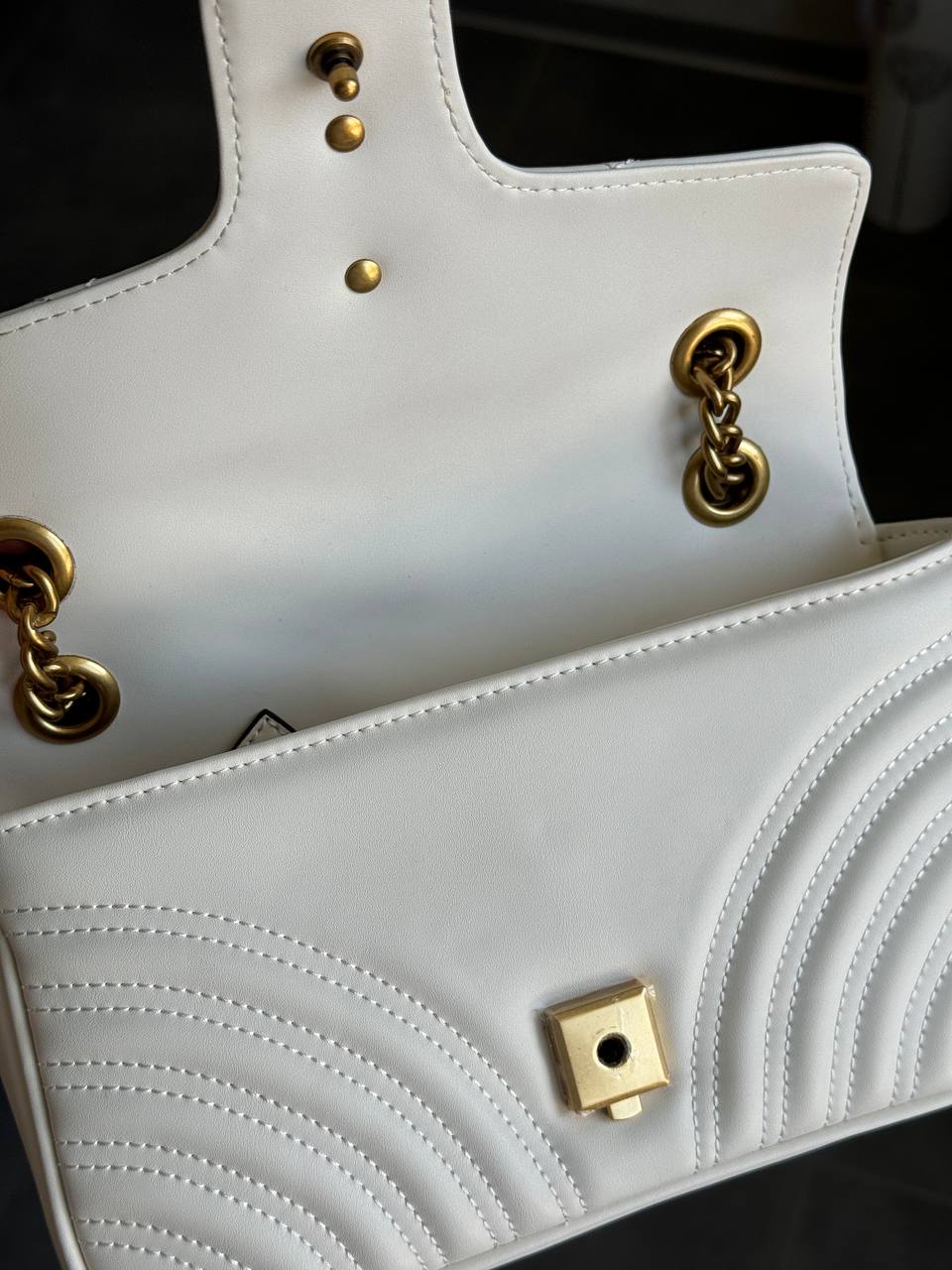 Gucci Marmont Mini Shoulder Bag, Gold Hardware - 6