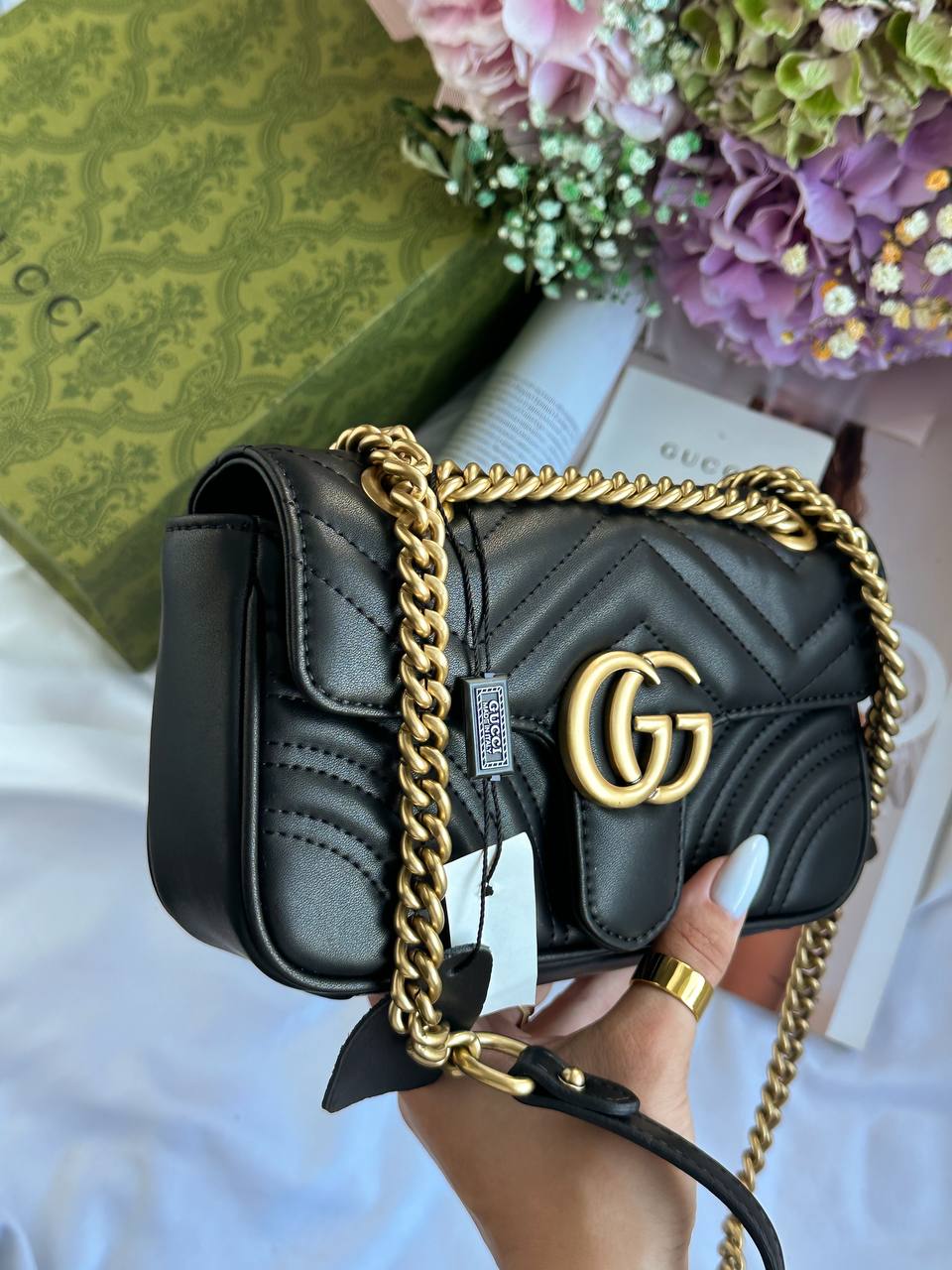Gucci Marmont Mini Shoulder Bag, Gold Hardware - 3
