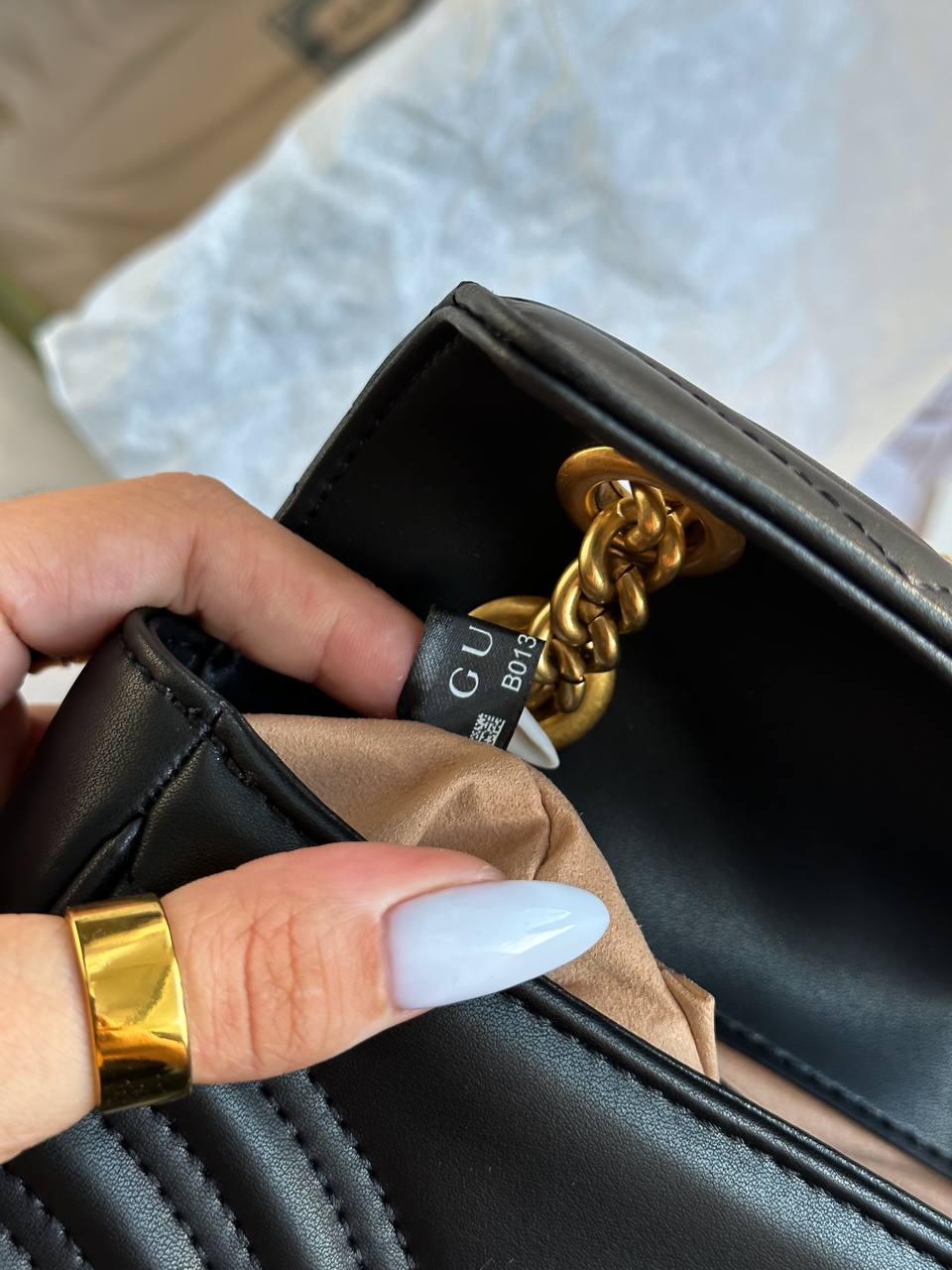 Gucci Marmont Mini Shoulder Bag, Gold Hardware - 5