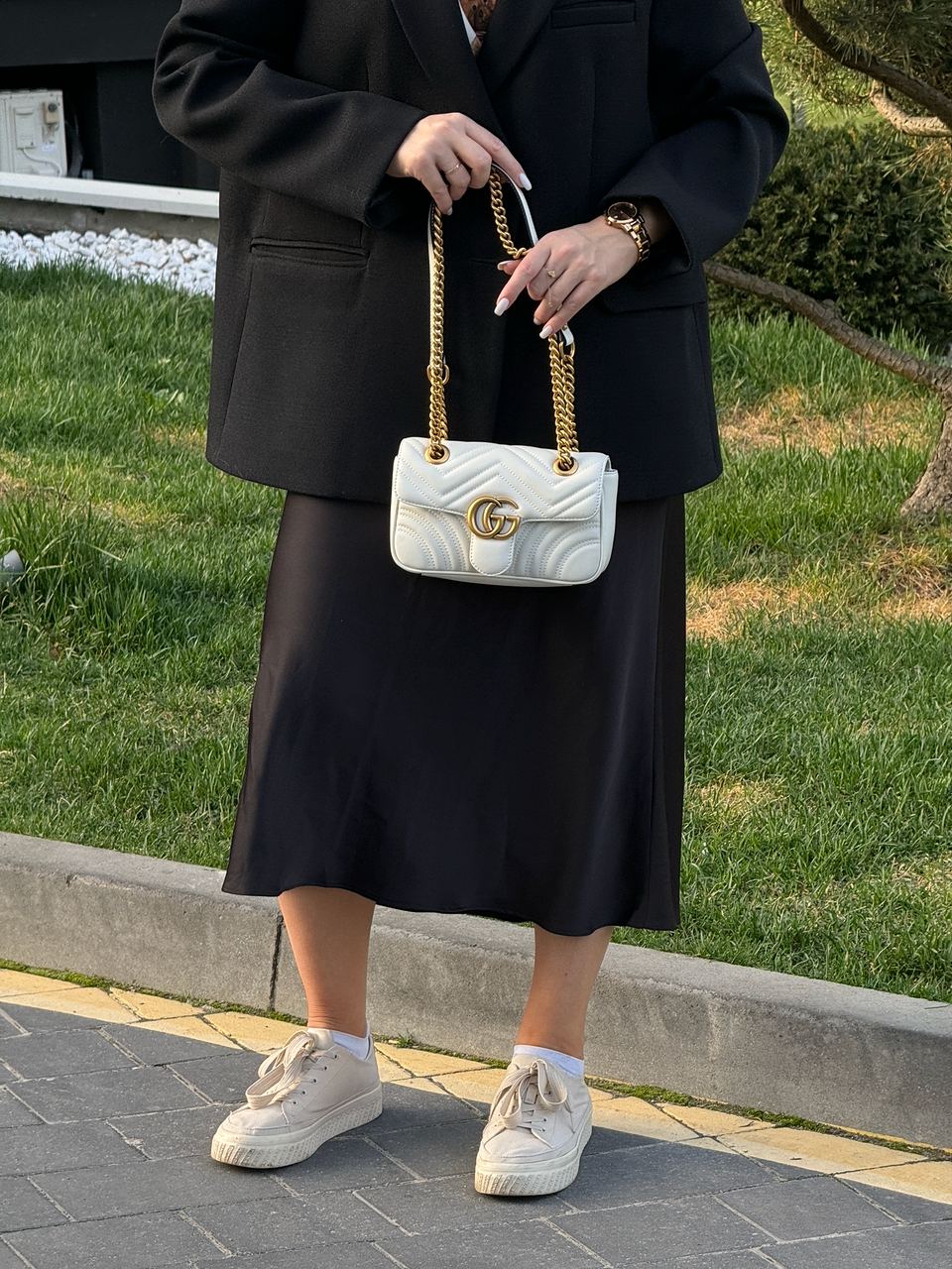 Gucci Marmont Mini Shoulder Bag, Gold Hardware - 8