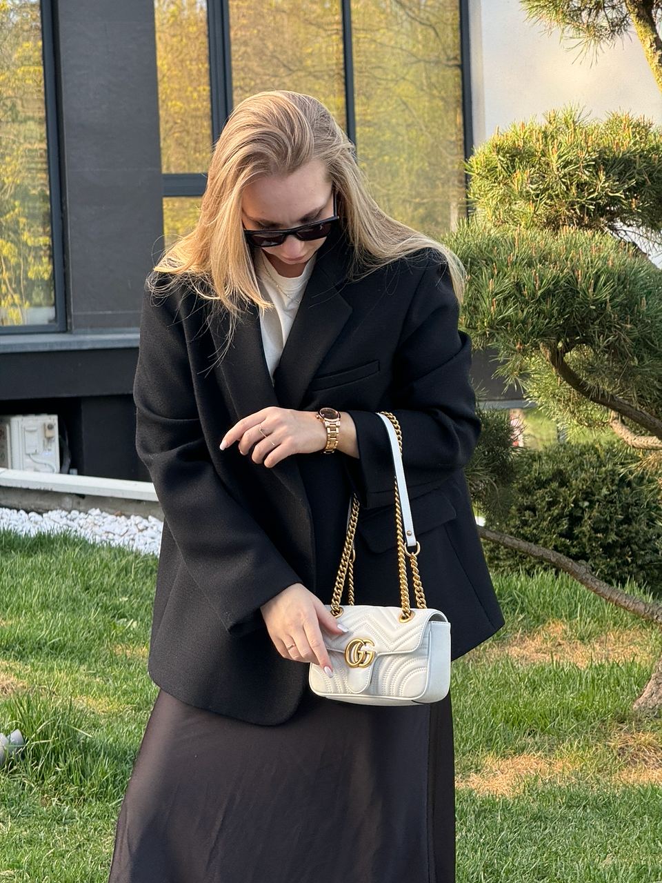 Gucci Marmont Mini Shoulder Bag, Gold Hardware - 9