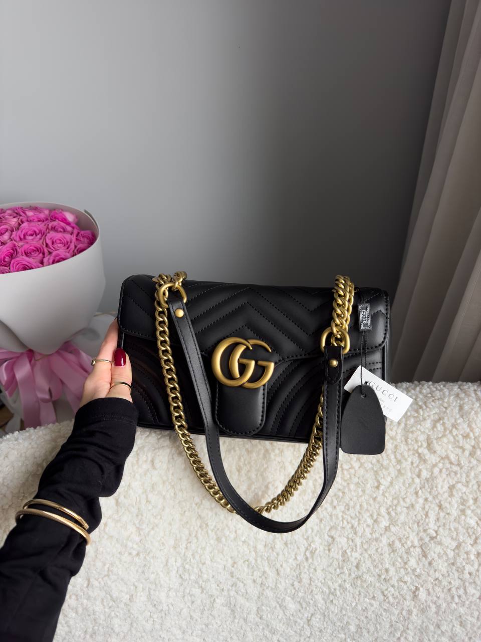 Gucci Marmont Mini Shoulder Bag Hardware Black/Gold - 7
