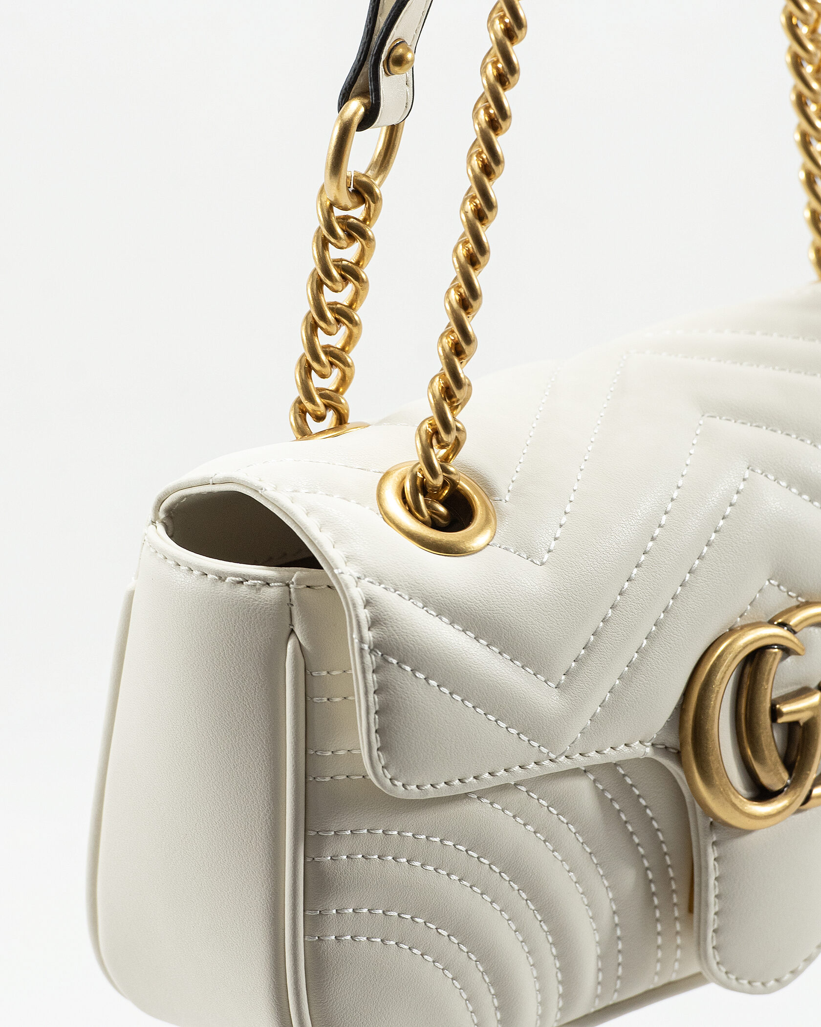 Gucci Marmont Mini Shoulder Bag White - 12