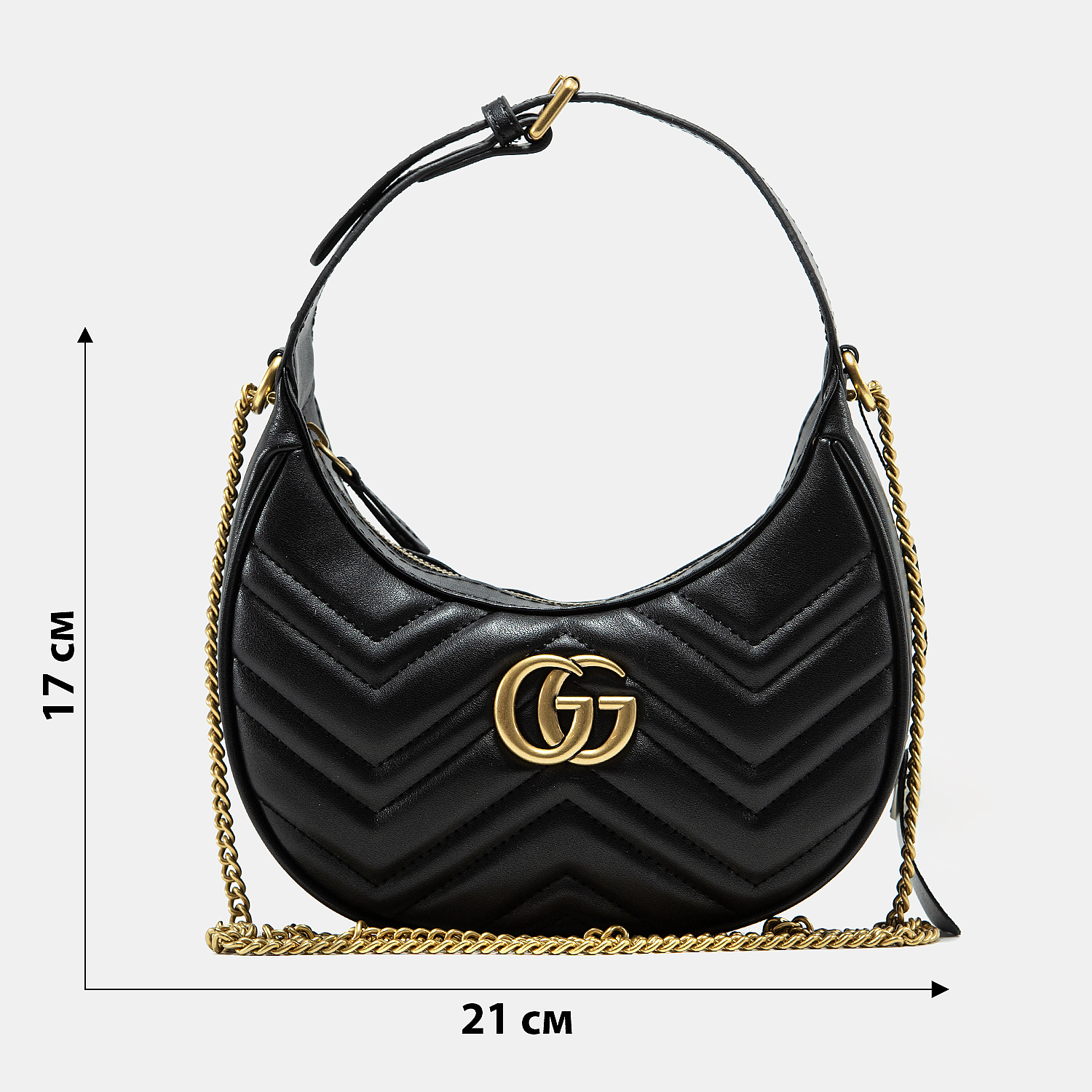 Gucci Marmont small shoulder bag Black/Gold - 3