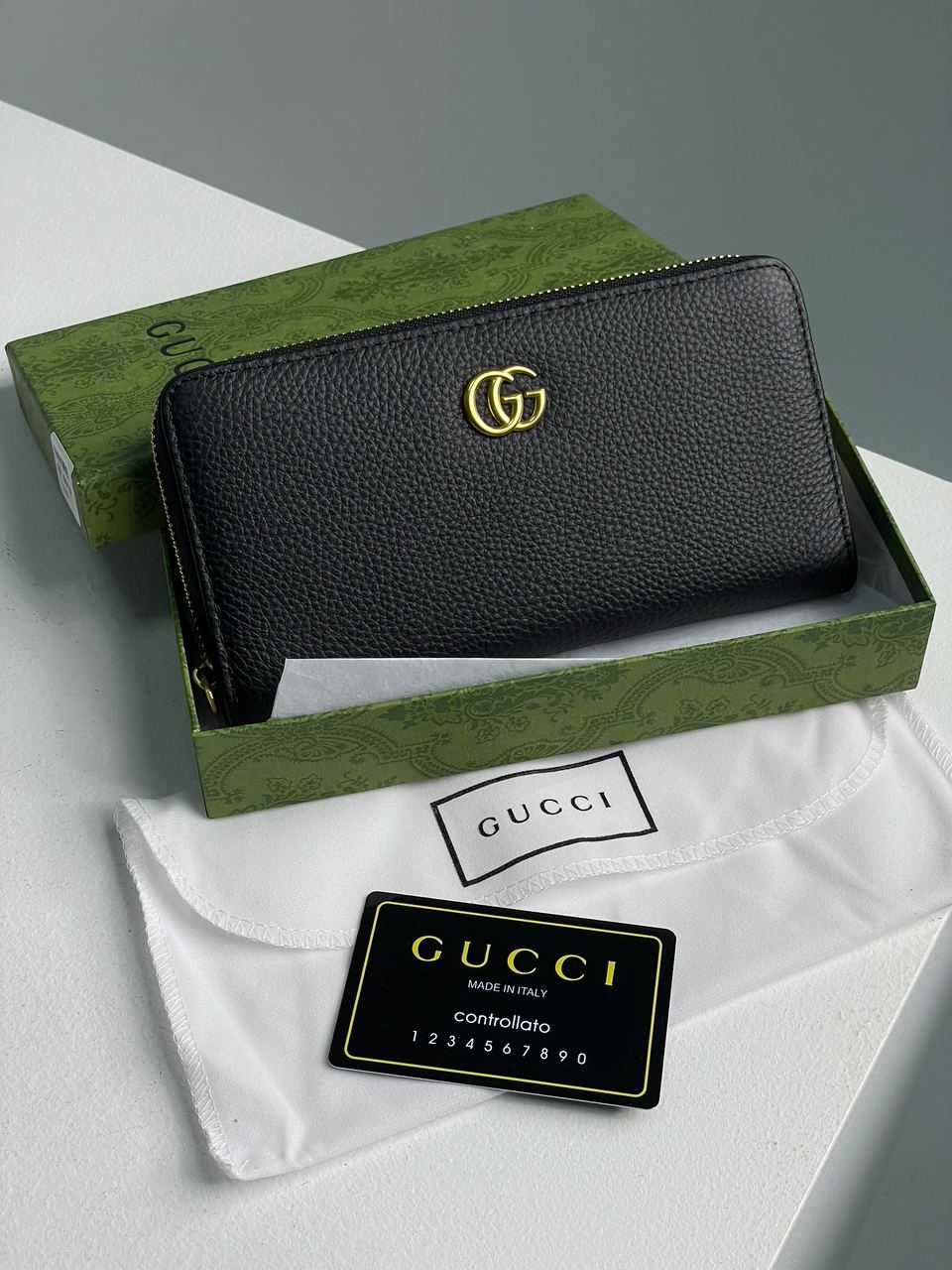 Gucci Marmont Zipper Wallet Black/Gold - 2