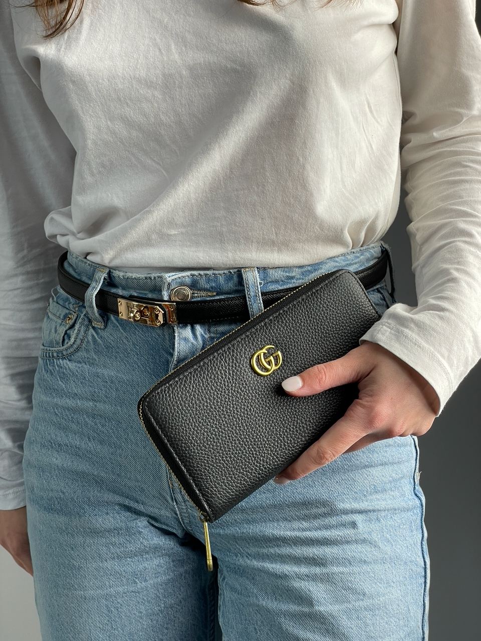 Gucci Marmont Zipper Wallet Black/Gold - 3