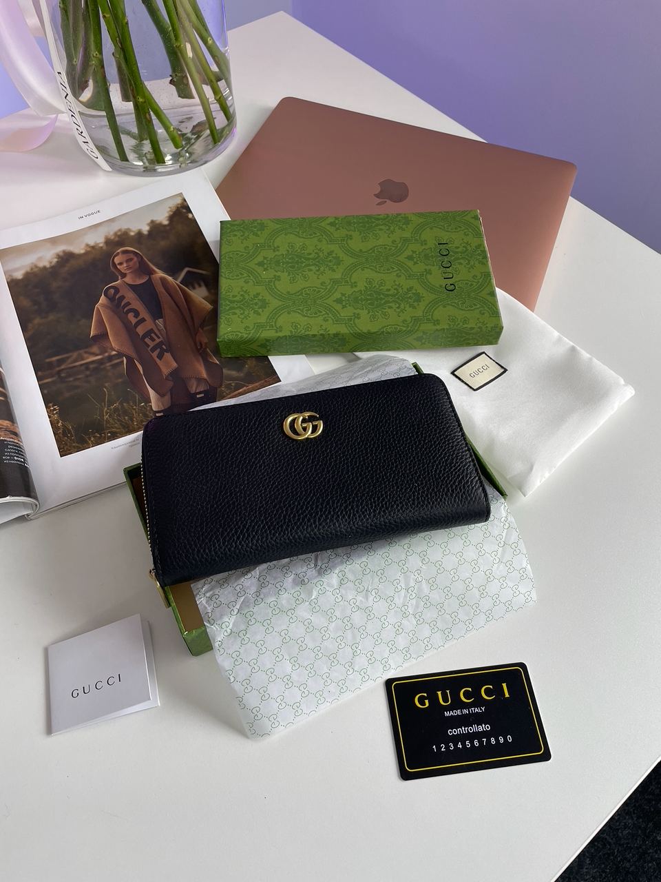 Gucci Marmont Zipper Wallet Black/Gold - 8