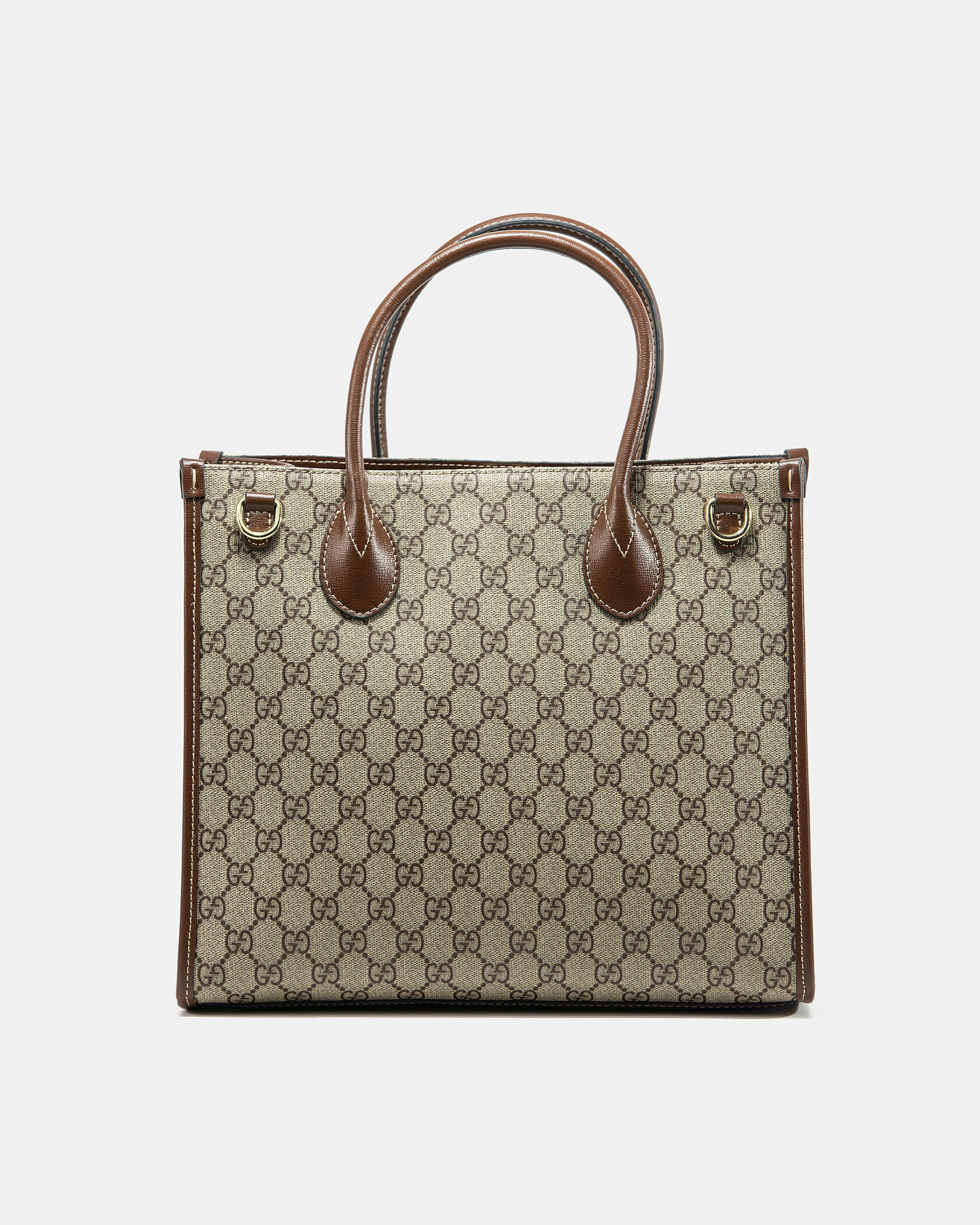 Gucci Ophidia Leather-Trimmed Monogrammed Coated-Canvas Tote Bag - 4
