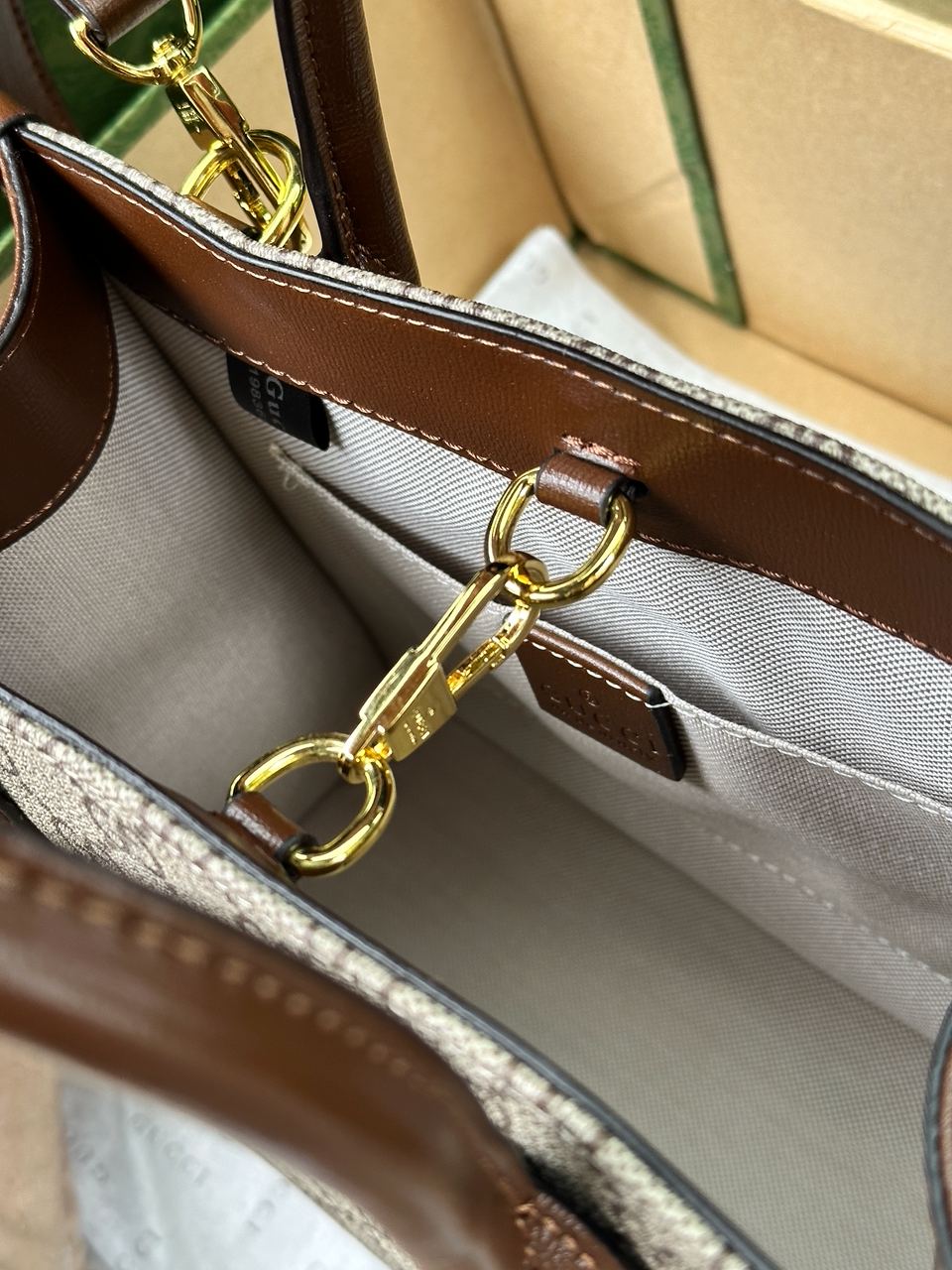 Gucci Ophidia Leather-Trimmed Monogrammed Coated-Canvas Tote Bag - 25