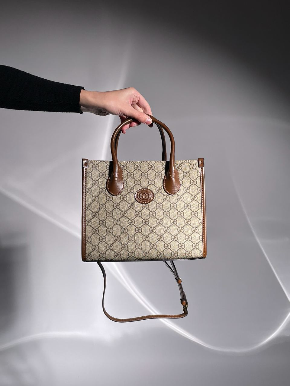 Gucci Ophidia Leather-Trimmed Monogrammed Coated-Canvas Tote Bag - 4