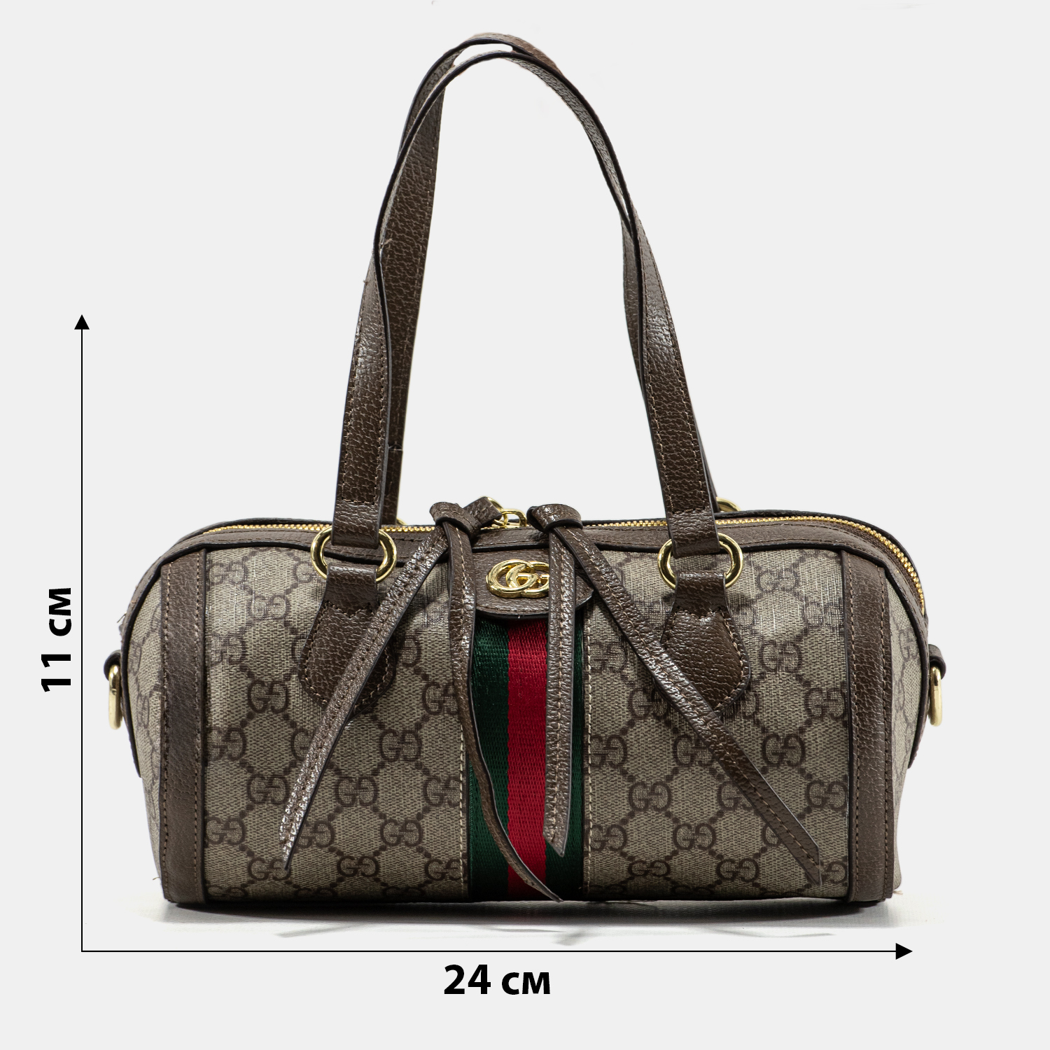 Gucci Ophidia Small GG Supreme Boston Bag in Beige/Brown - 3