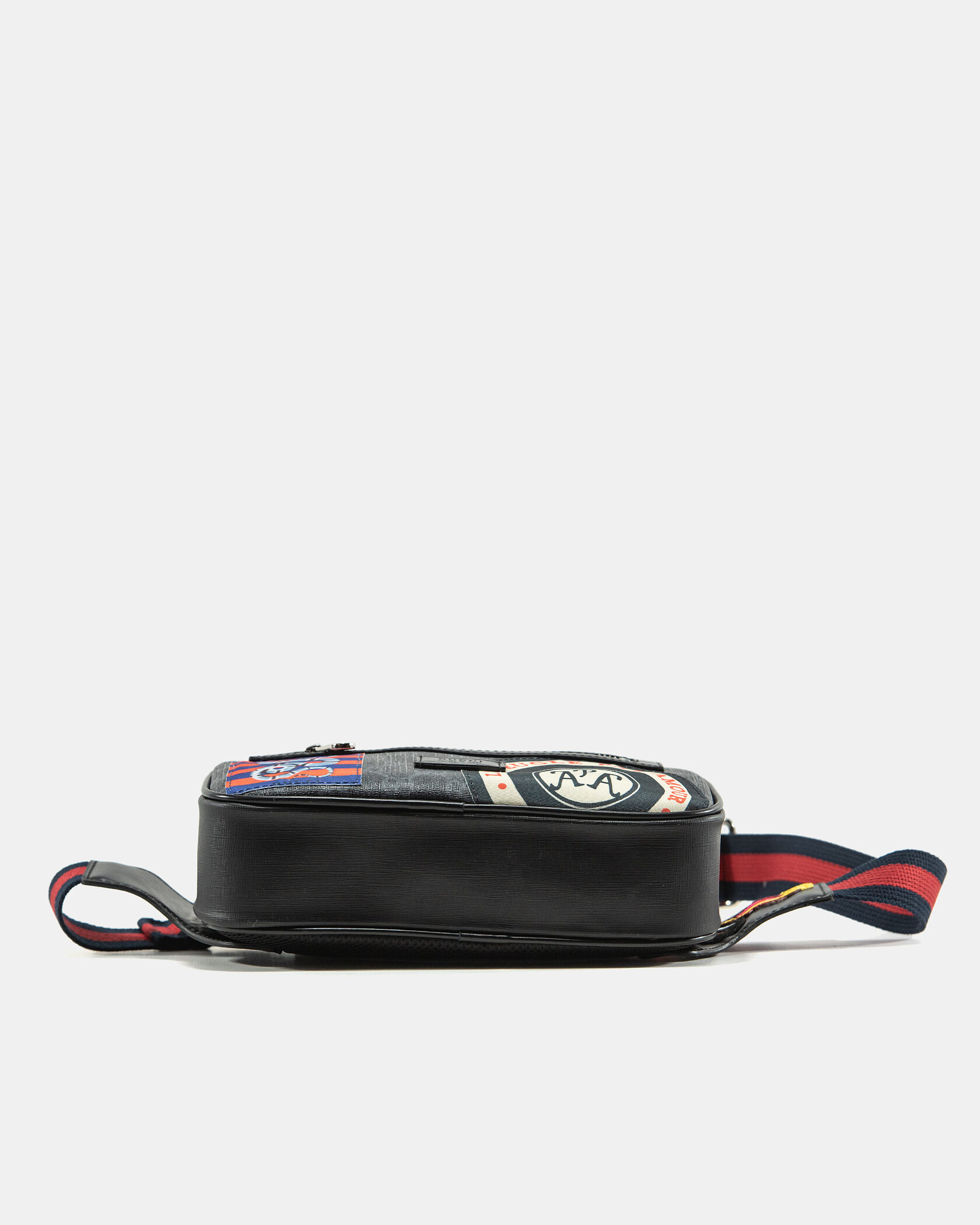 Gucci Small Belt Bag in Black GG Supreme Canvas with Patches - 9